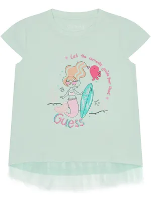 Green Chiffon T-Shirt (2-7) Guess