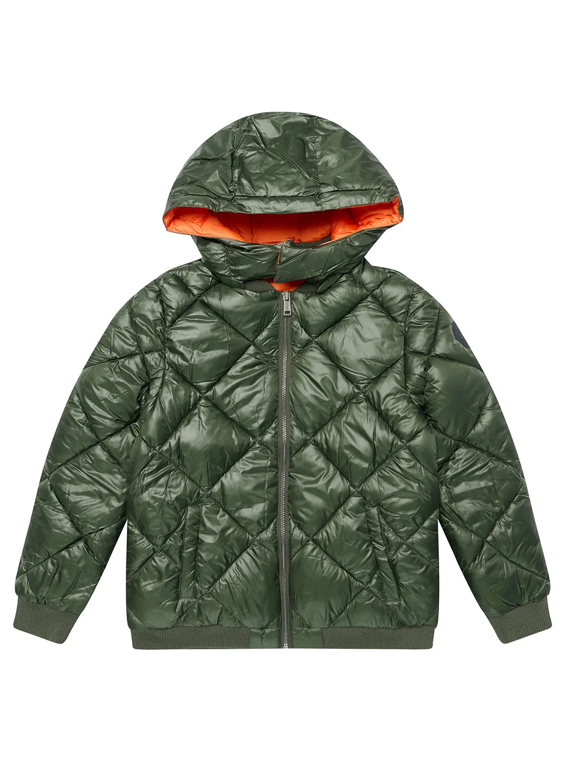 Green Hooded Bomber Jacket (7-16) Guess