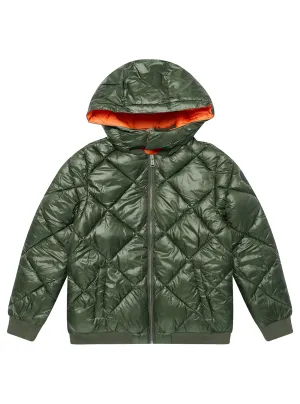 Green Hooded Bomber Jacket (7-16) Guess