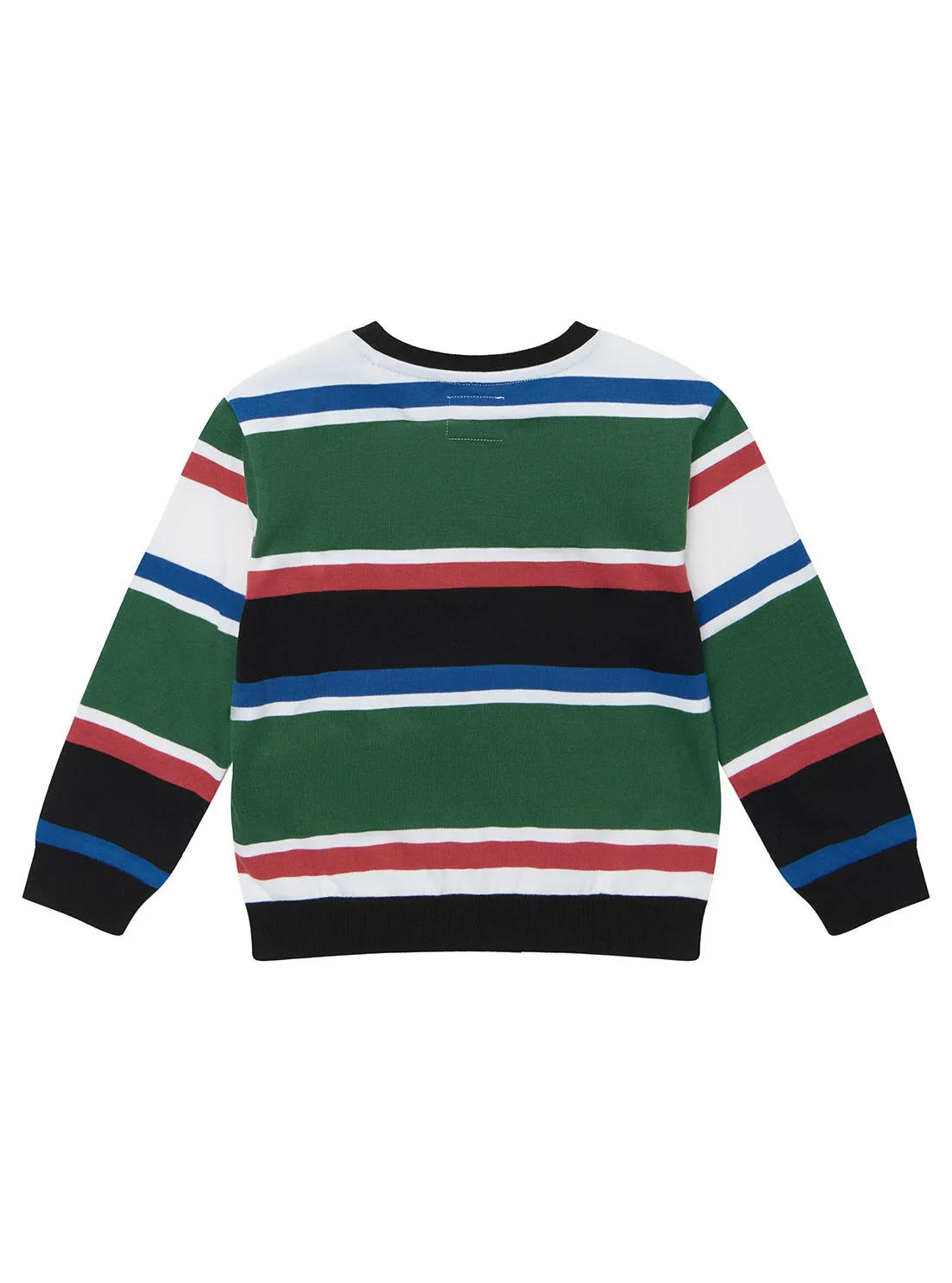 Green Striped Long Sleeve Active Top (2-6) Guess
