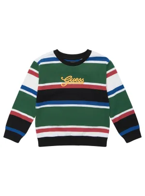 Green Striped Long Sleeve Active Top (2-6) Guess