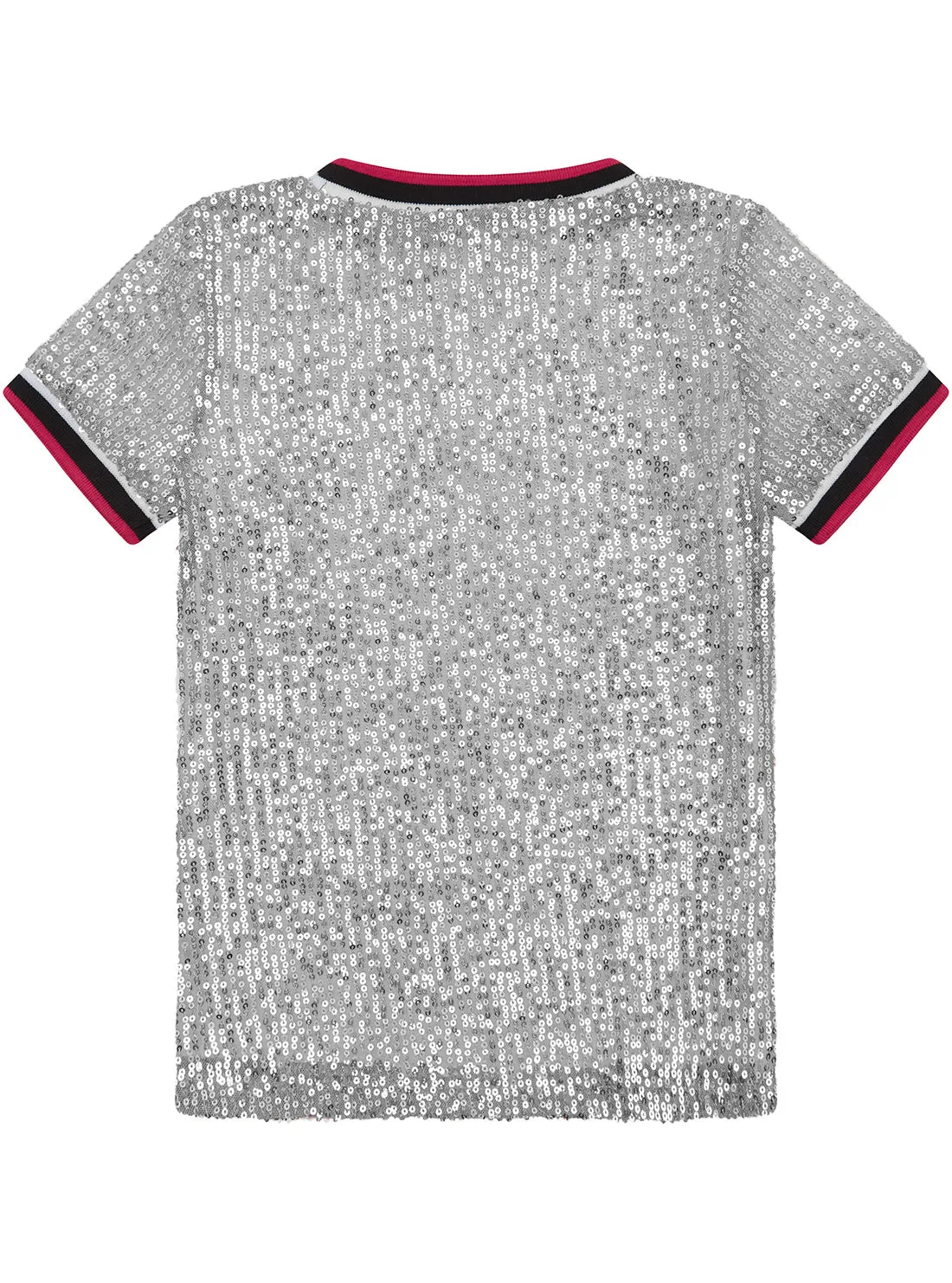 Grey Regular Sequins T-Shirt (7-16) Guess