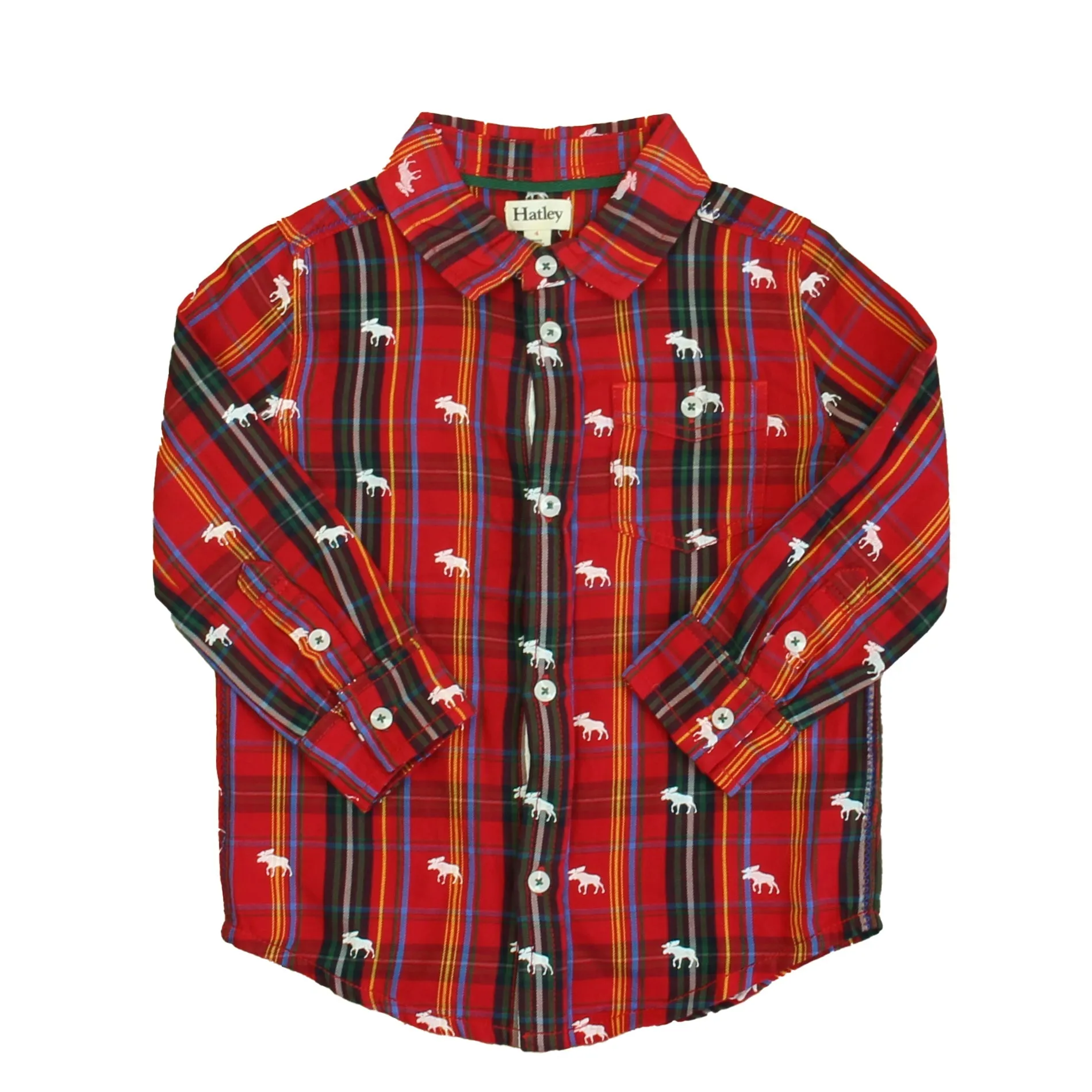 Hatley Boys Red | Green Plaid Button Down Long Sleeve