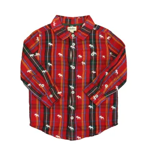 Hatley Boys Red | Green Plaid Button Down Long Sleeve