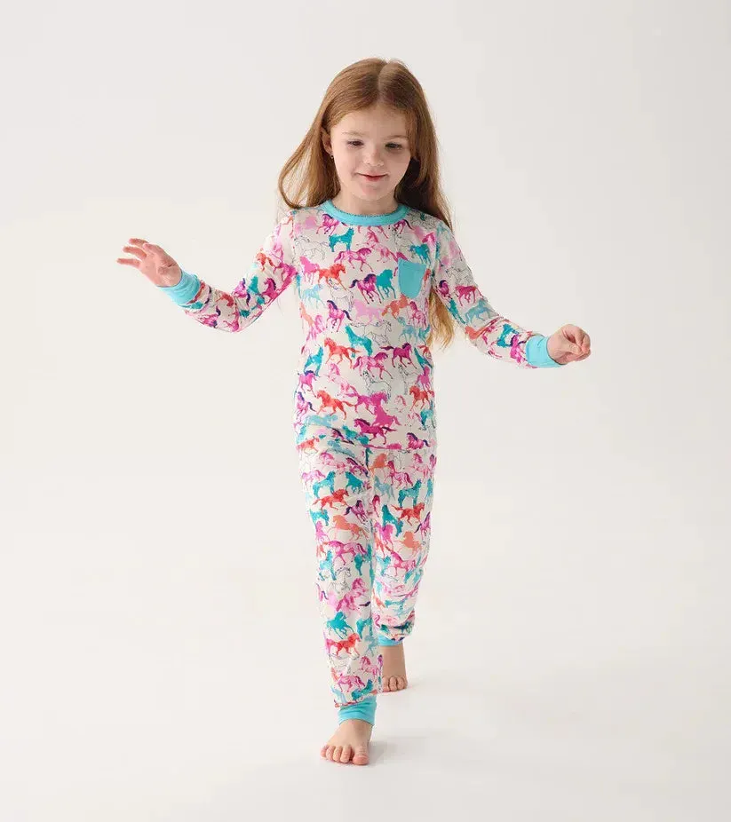 Hatley Girls Pretty Horses Pyjama Set