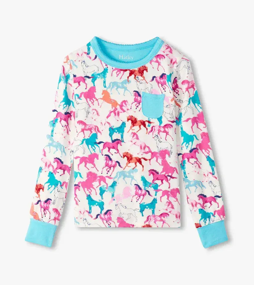Hatley Girls Pretty Horses Pyjama Set