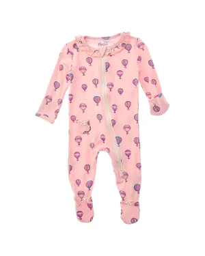 Hatley Hot Air Balloons Ruffle Neck Footie