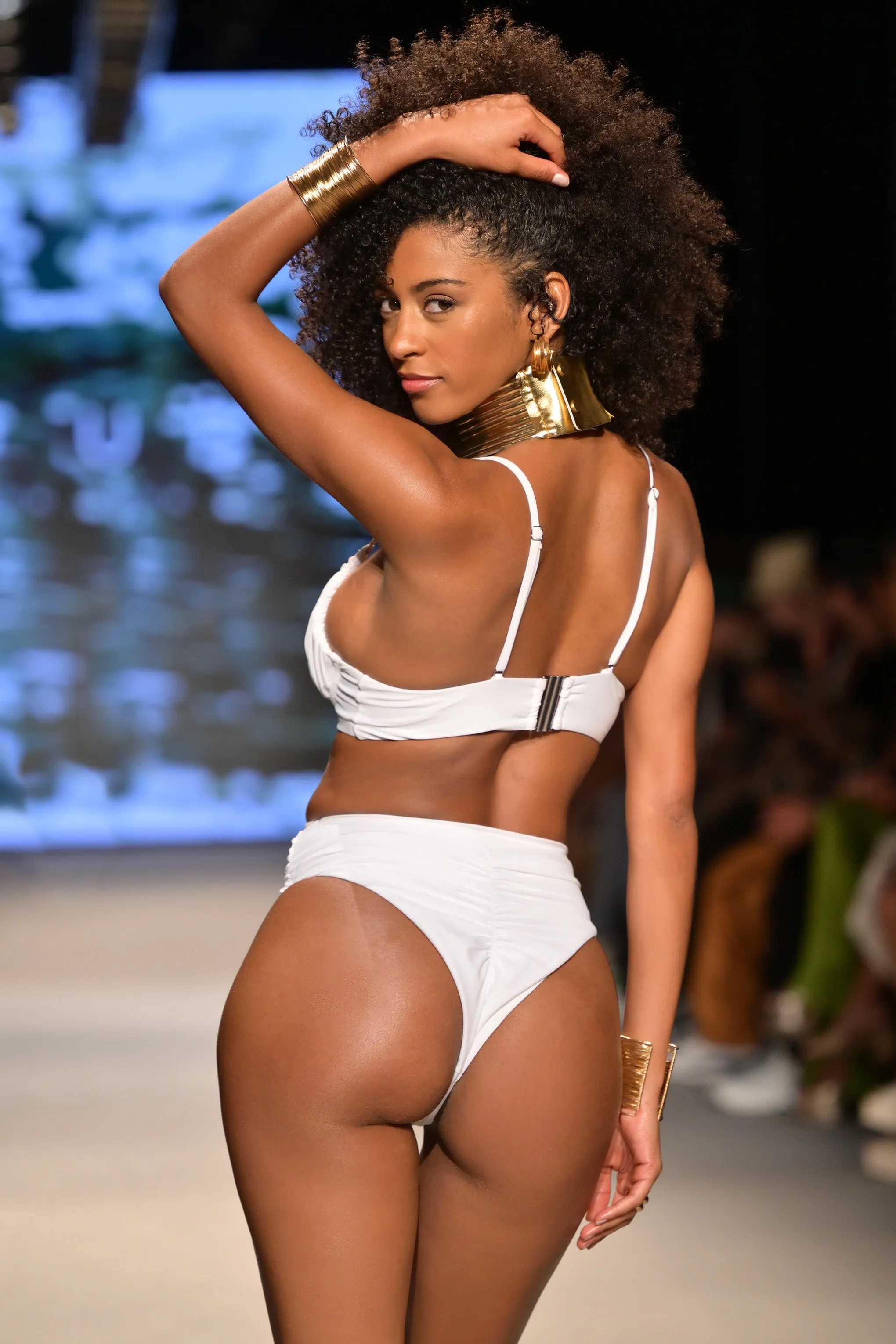 High Tide | White High Waisted Twist Front Bikini Bottoms Club L London