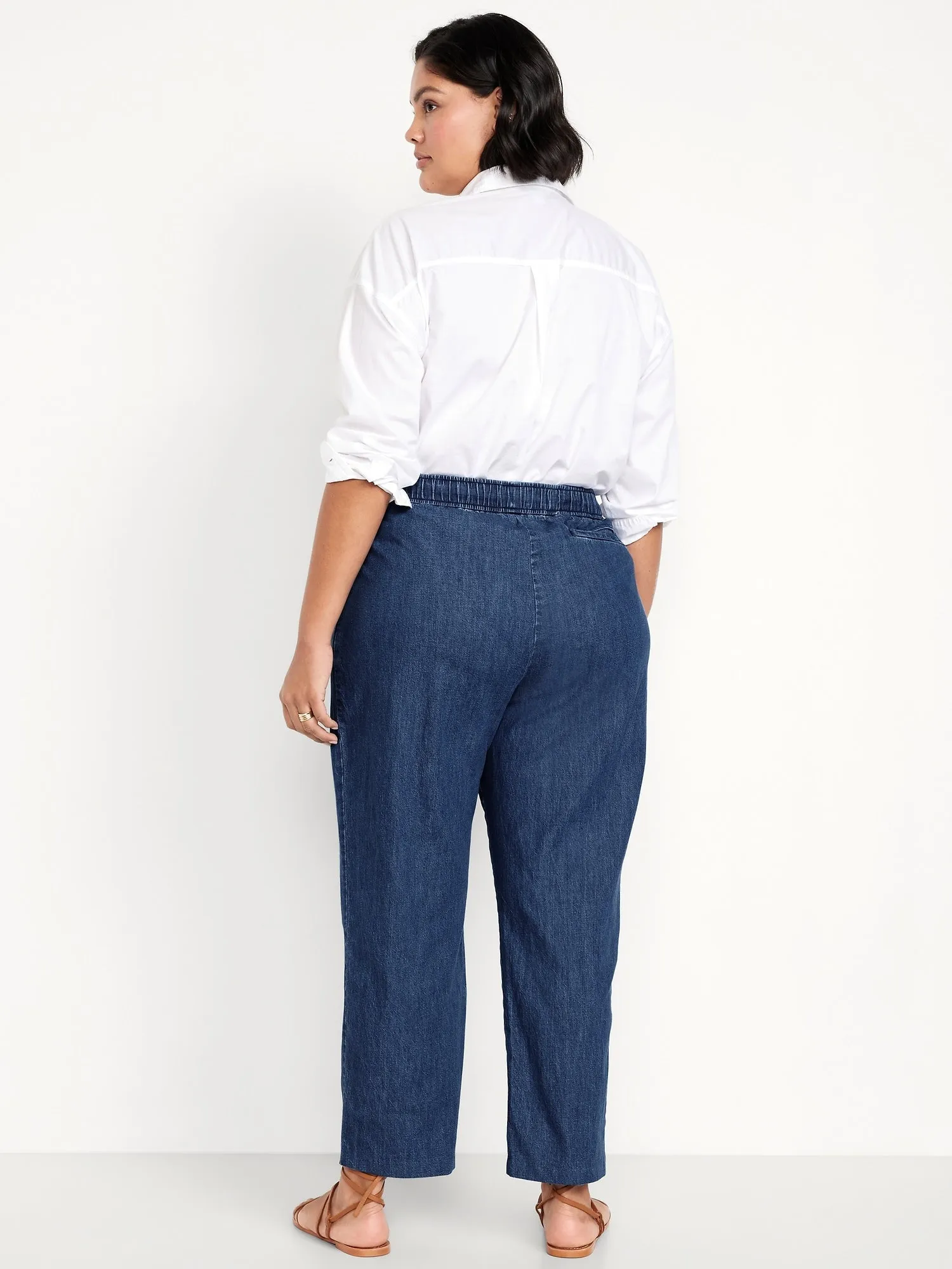 High-Waisted Billie Straight Ankle Trouser