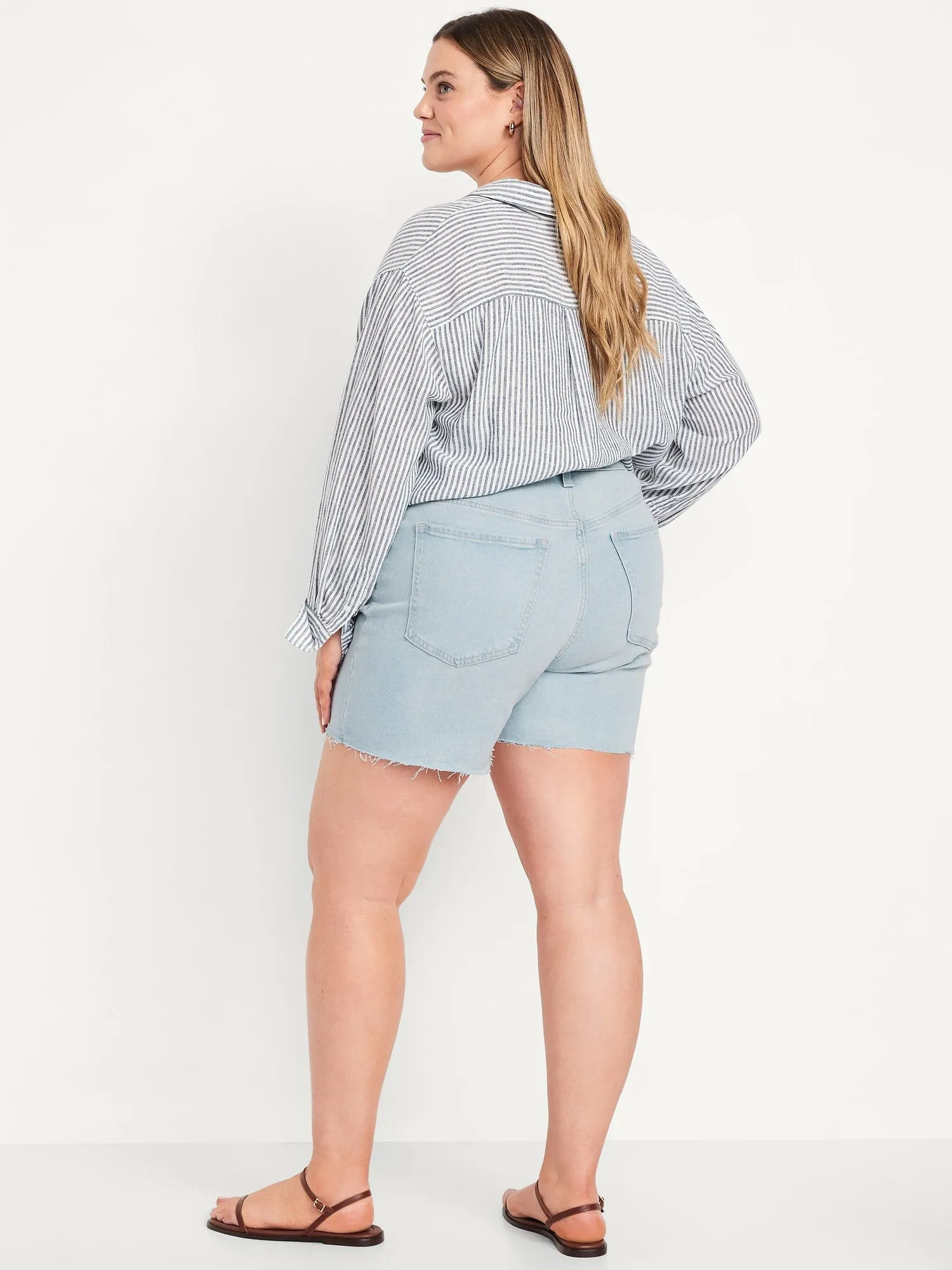 High-Waisted OG Jean Cut-Off Shorts -- 5-inch inseam