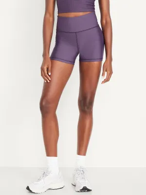 High-Waisted PowerSoft Biker Shorts -- 4-inch inseam