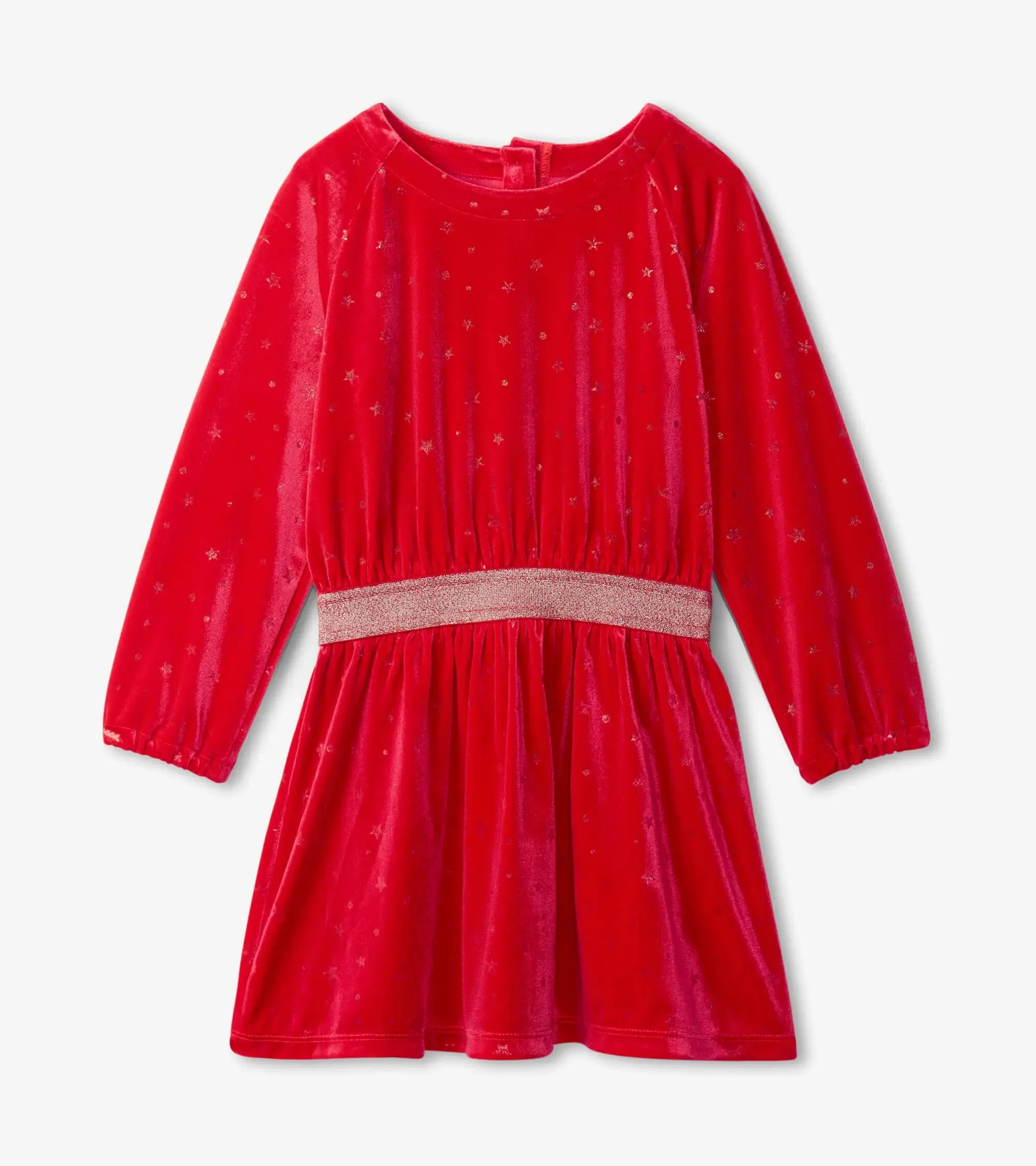 Holiday Stars Crushed Velour Dress | Hatley