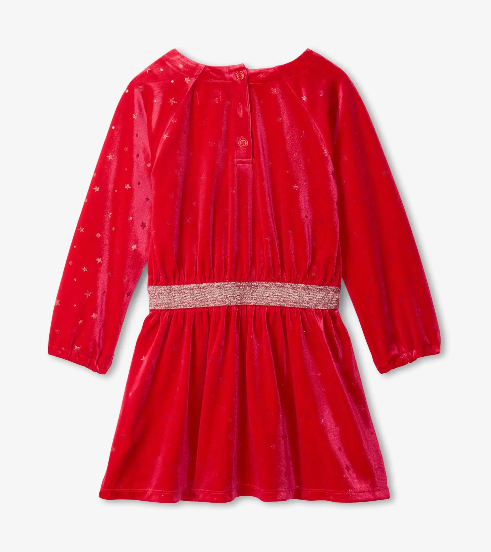 Holiday Stars Crushed Velour Dress | Hatley