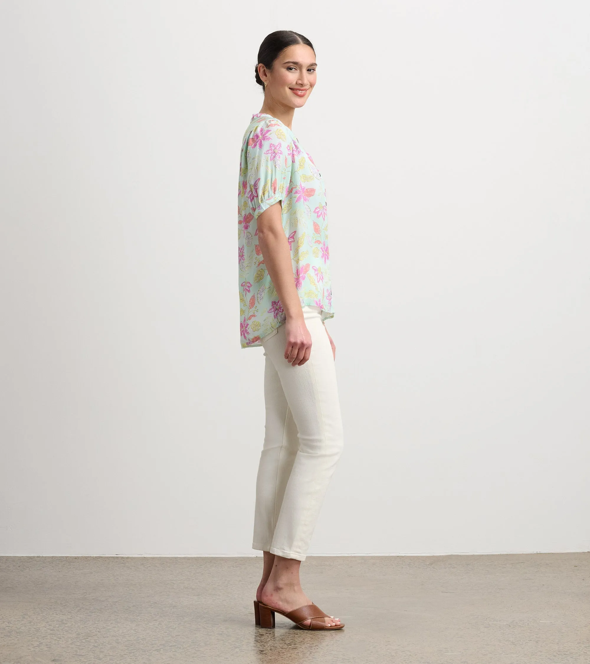 Ivy Blouse - Distressed Floral -Hatley