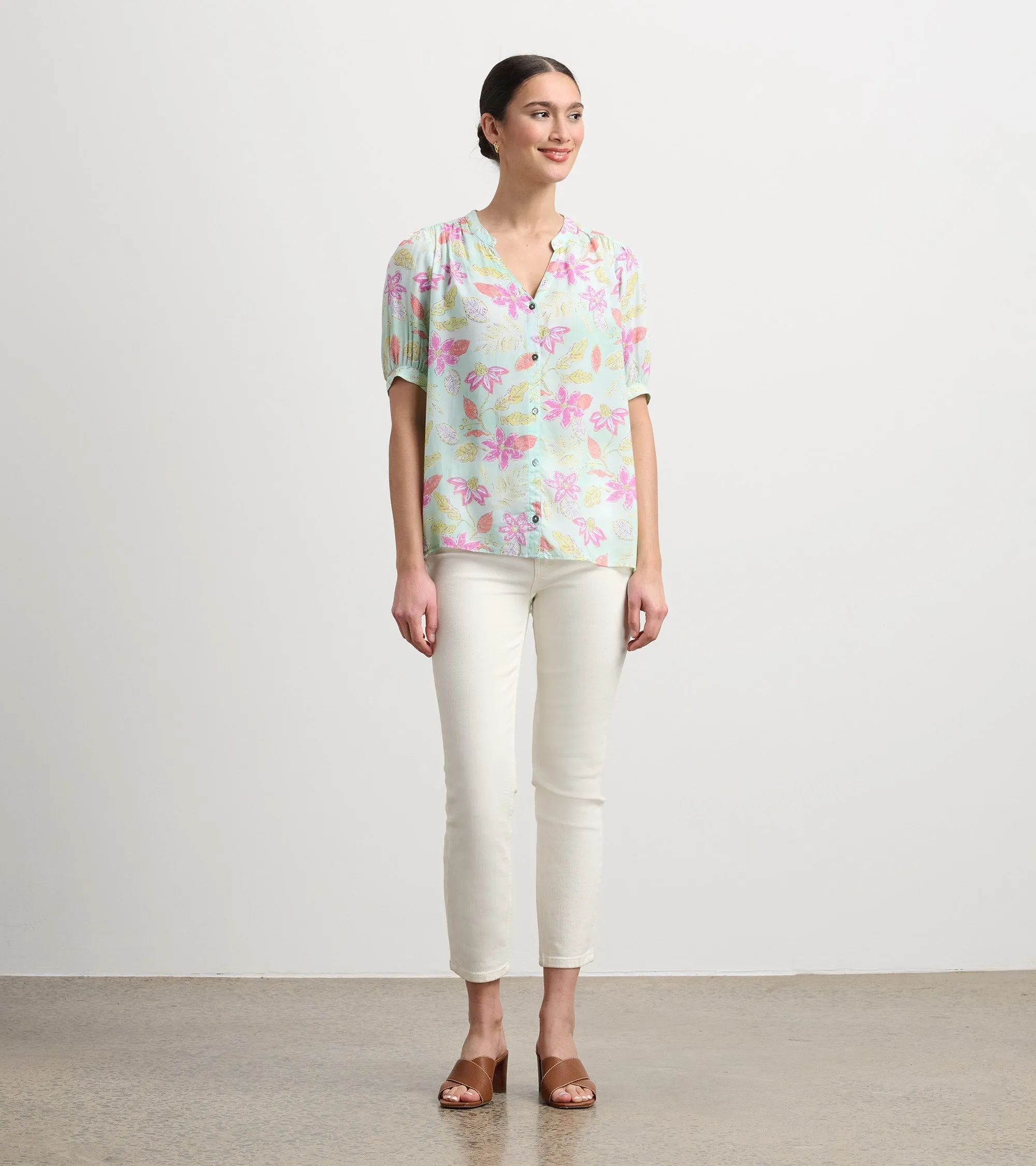 Ivy Blouse - Distressed Floral -Hatley