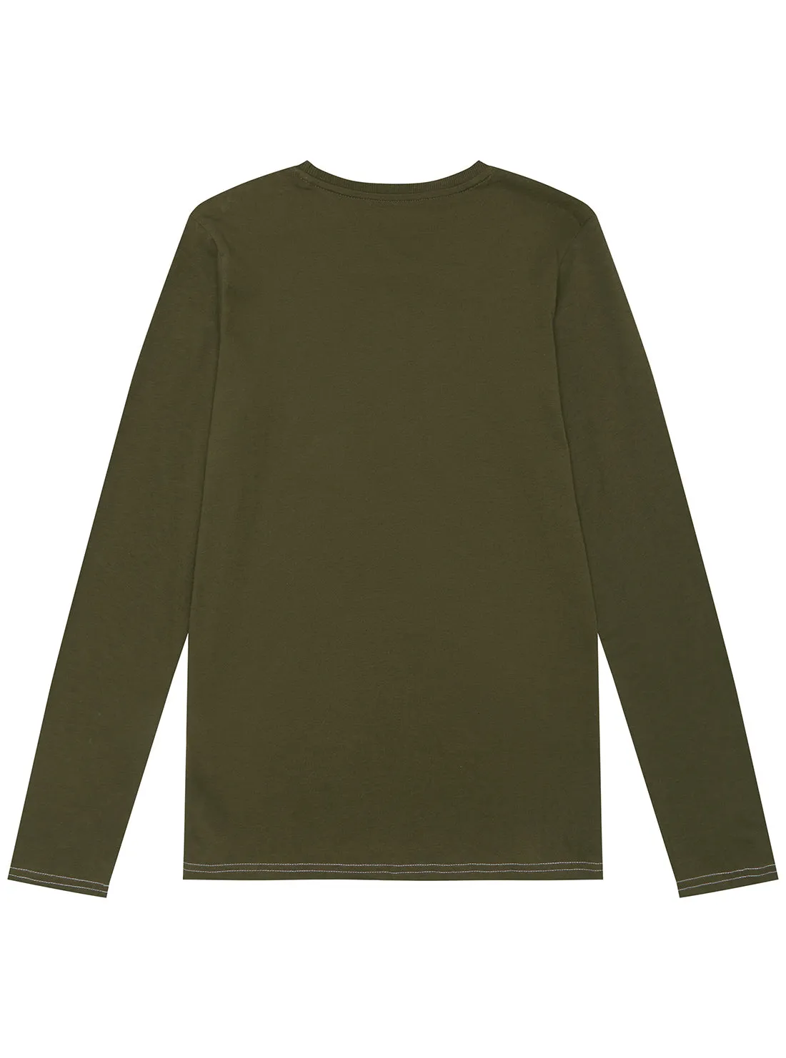 Khaki Long Sleeve T-Shirt (7-16) Guess