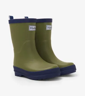 Kids Forest Green Matte Rain Boots -Hatley