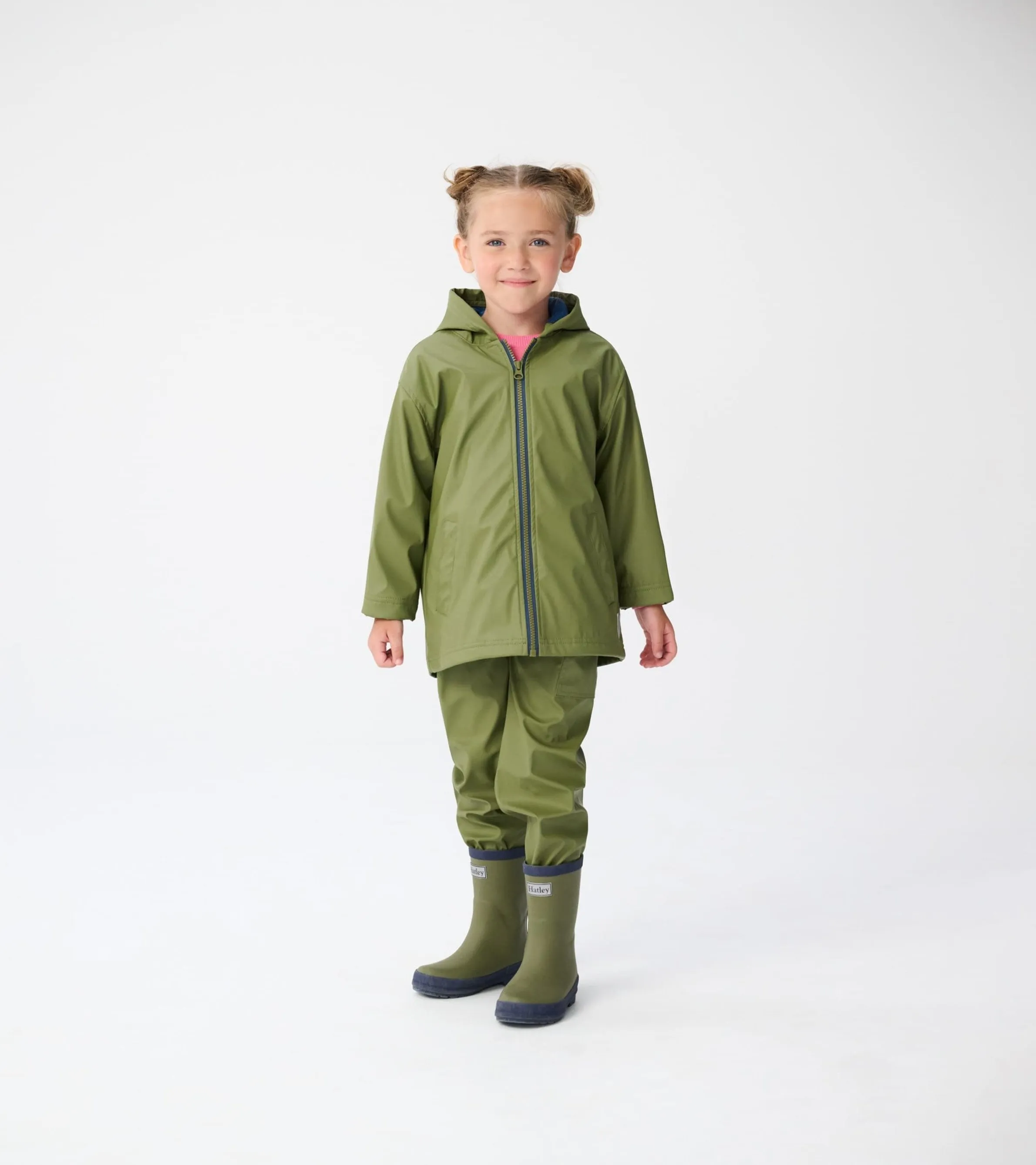 Kids Forest Green Matte Rain Boots -Hatley