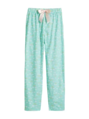Kids Girl's Graphic Printed Sleepwear Pant,Light Green