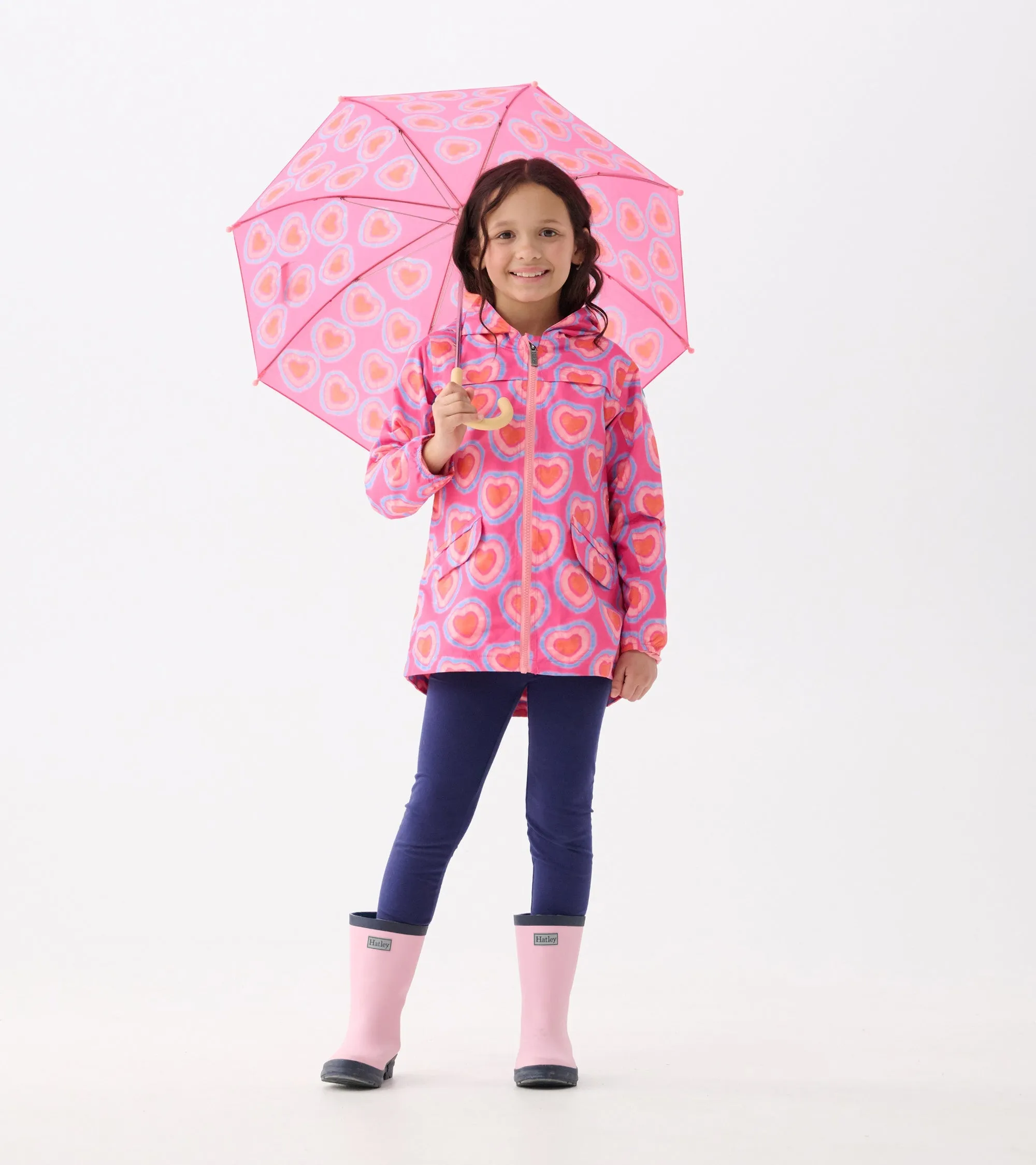Kids Glowing Hearts Umbrella -Hatley