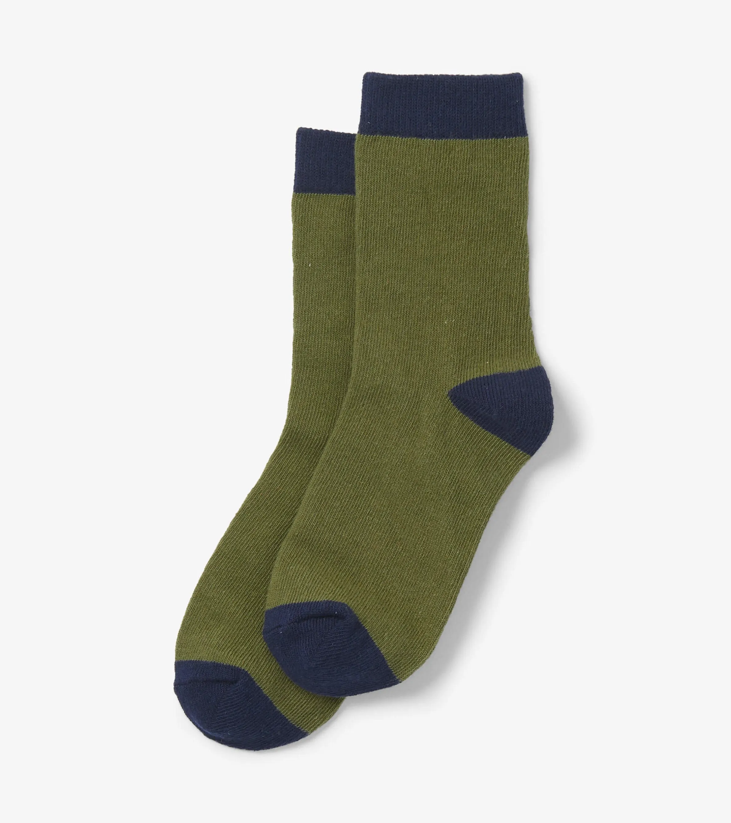 Kids Green & Navy Crew Socks -Hatley