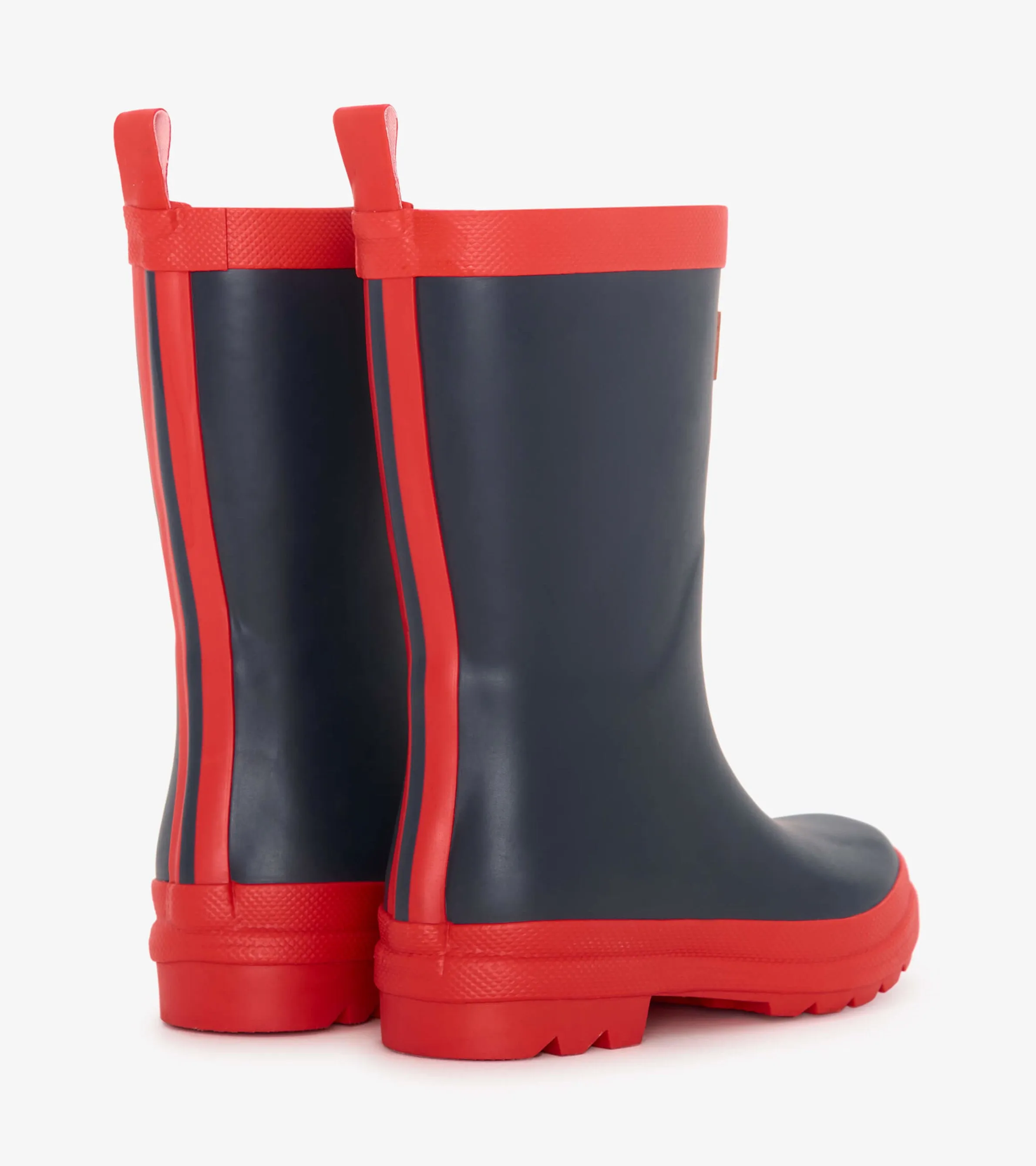 Kids Navy & Red Matte Rain Boots -Hatley