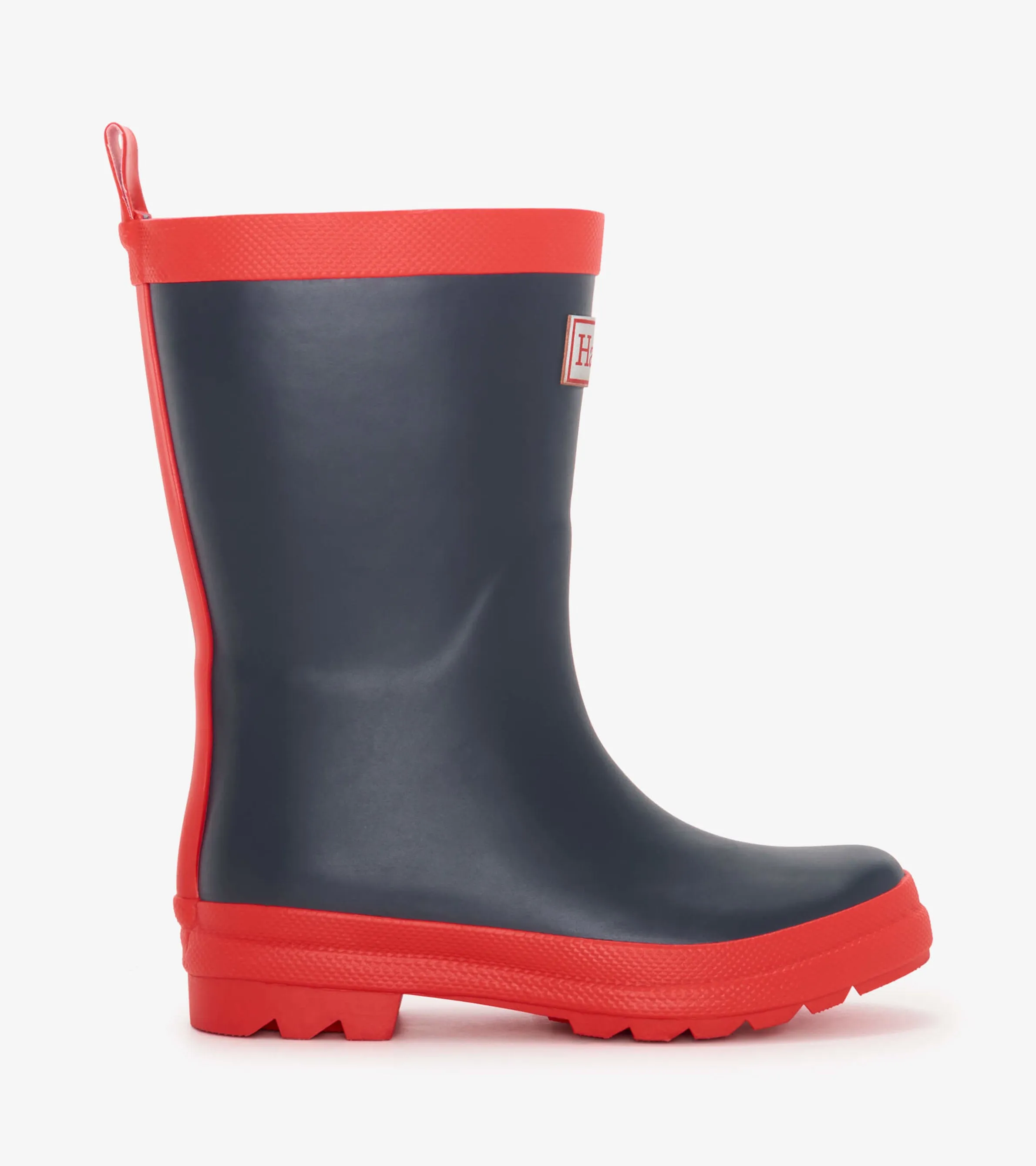 Kids Navy & Red Matte Rain Boots -Hatley