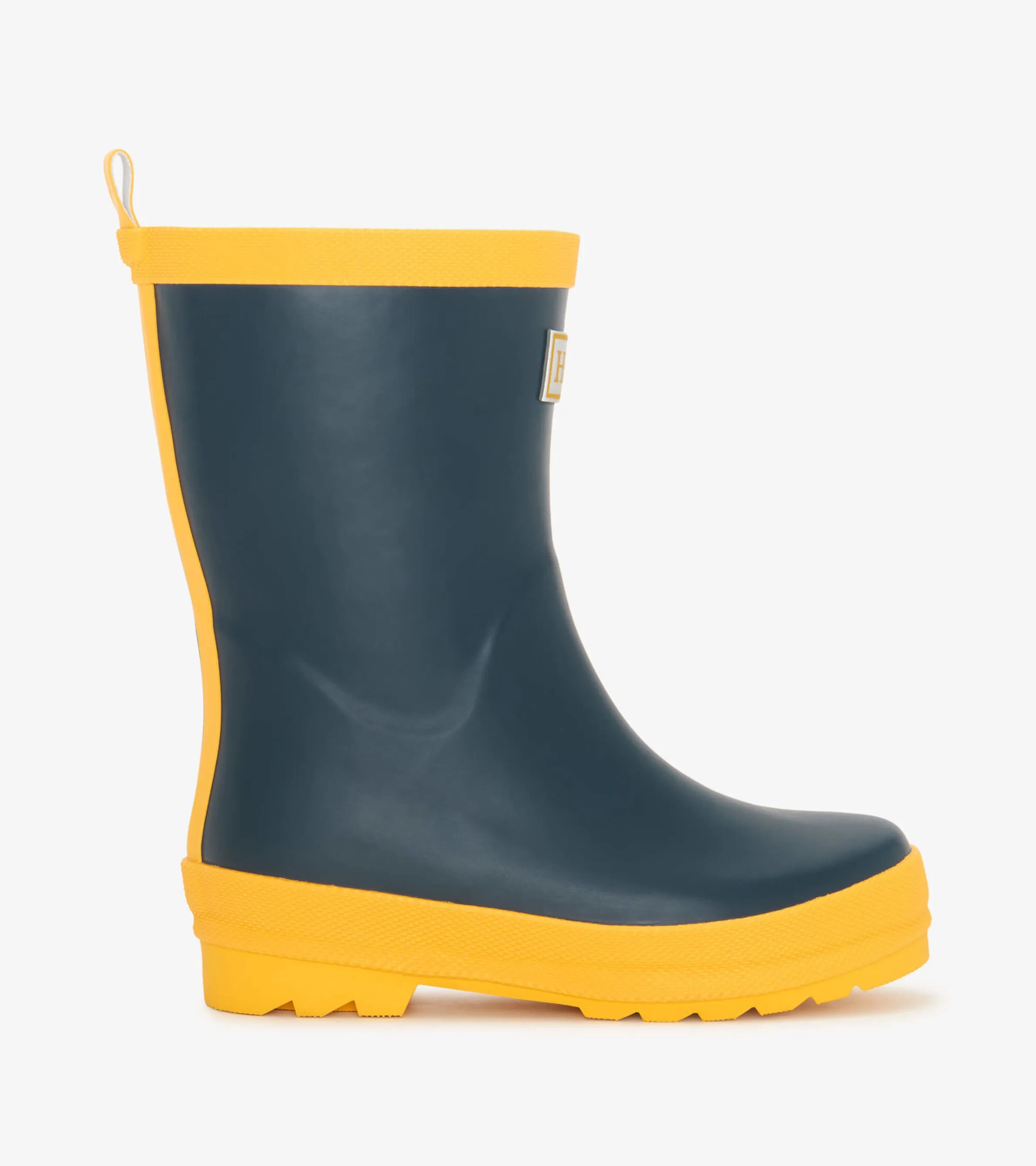 Kids Navy & Yellow Matte Rain Boots -Hatley