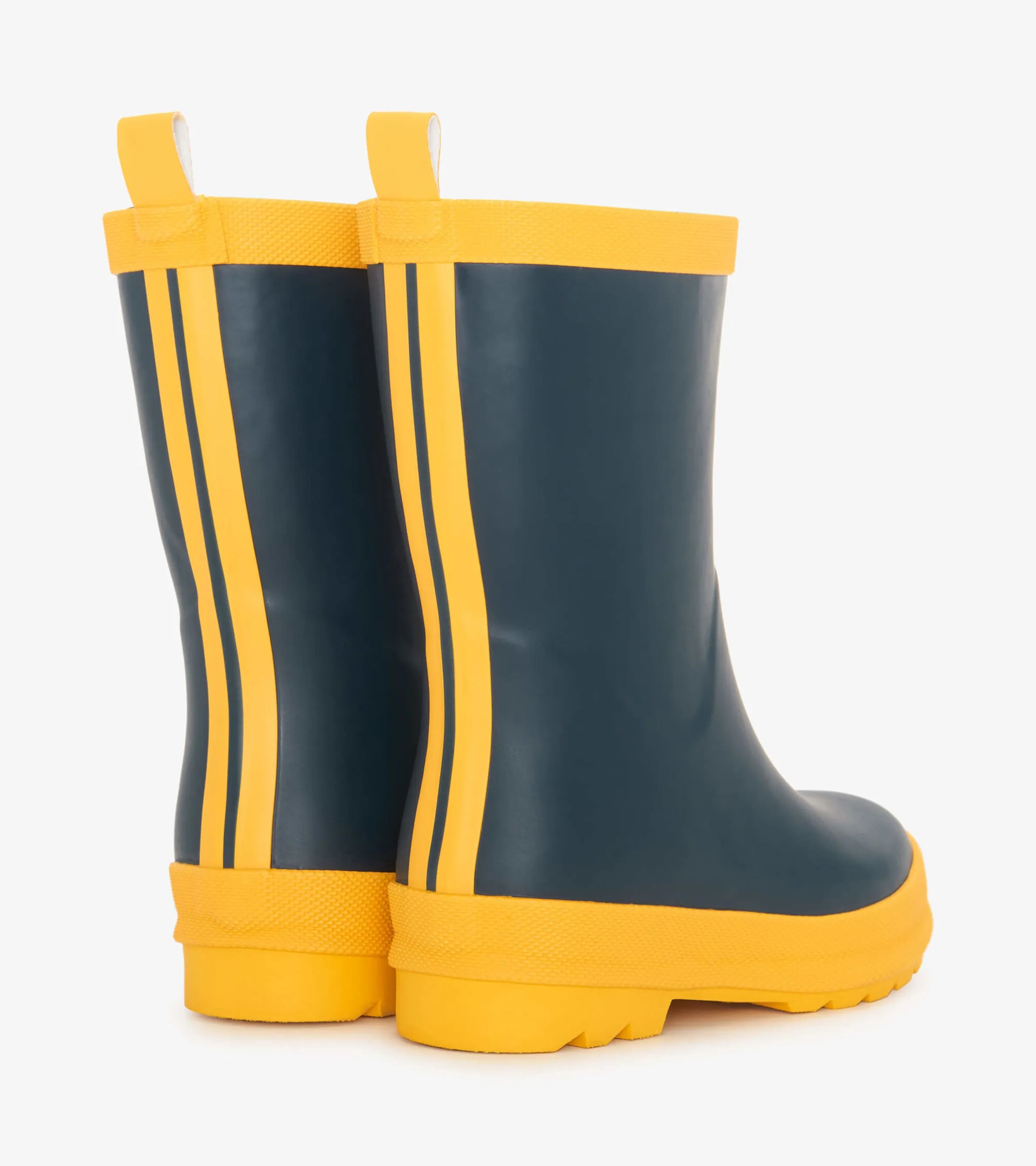Kids Navy & Yellow Matte Rain Boots -Hatley