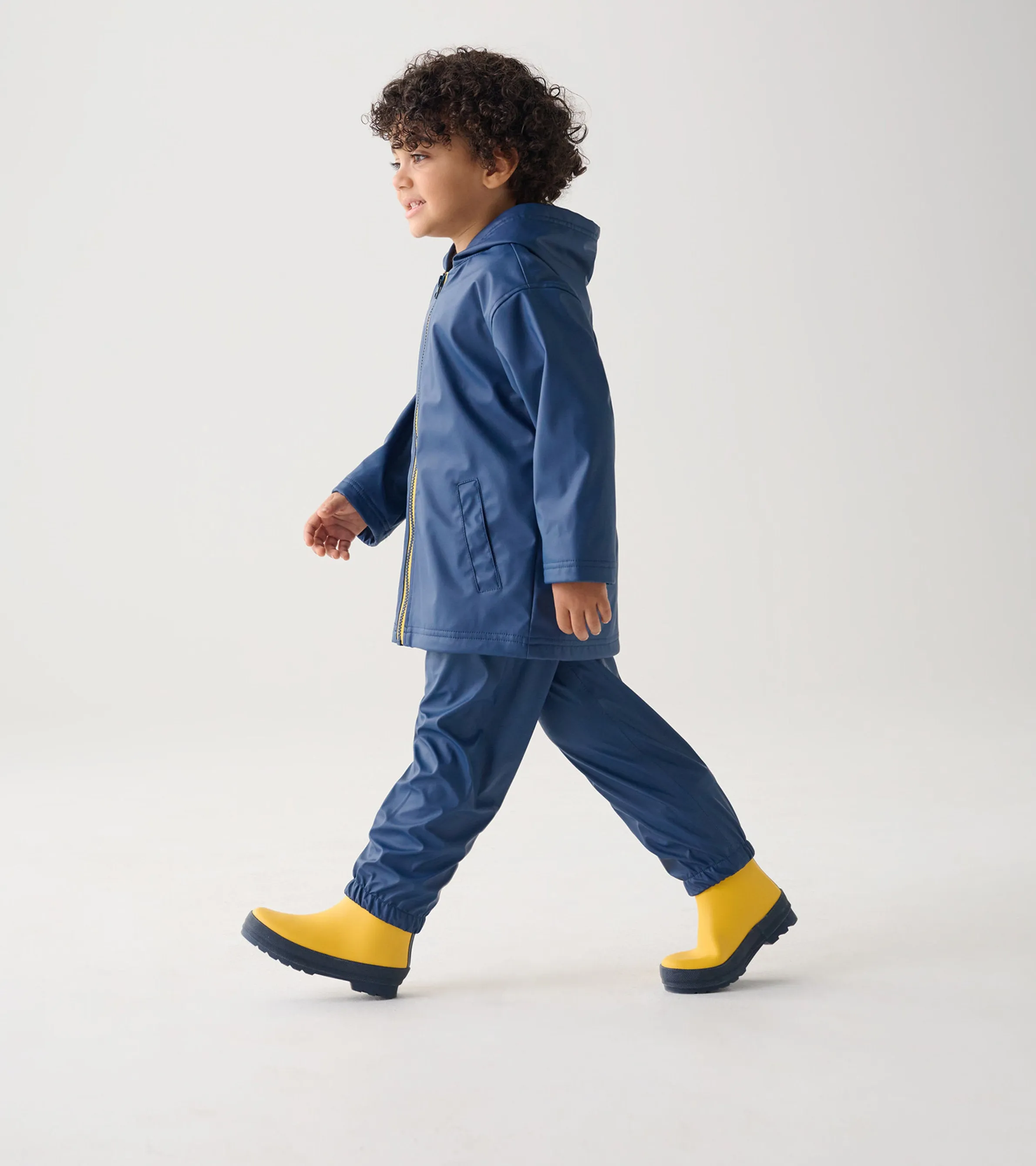 Kids Navy Zip-Up Rain Jacket -Hatley