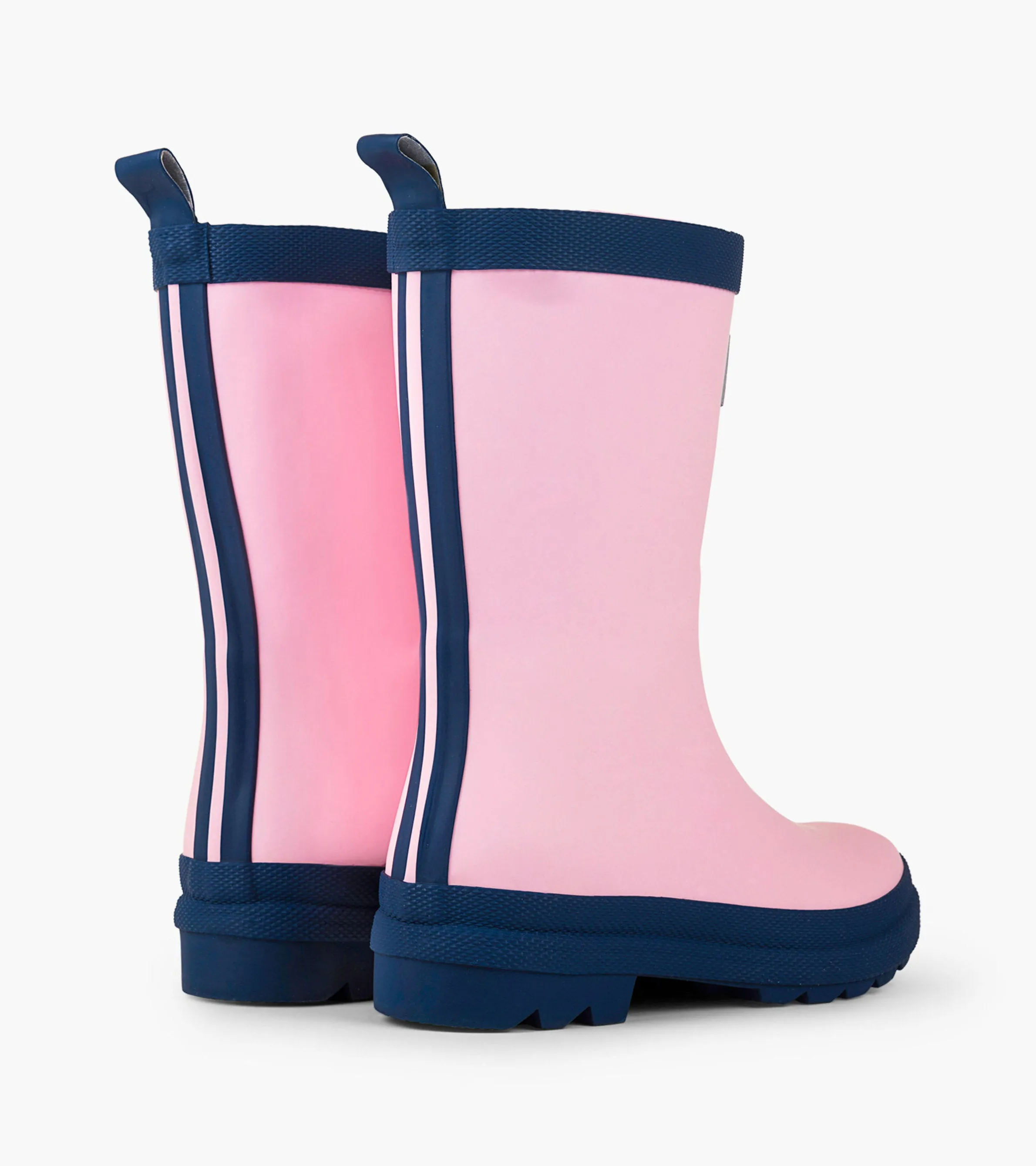 Kids Pink & Navy Matte Rain Boots -Hatley