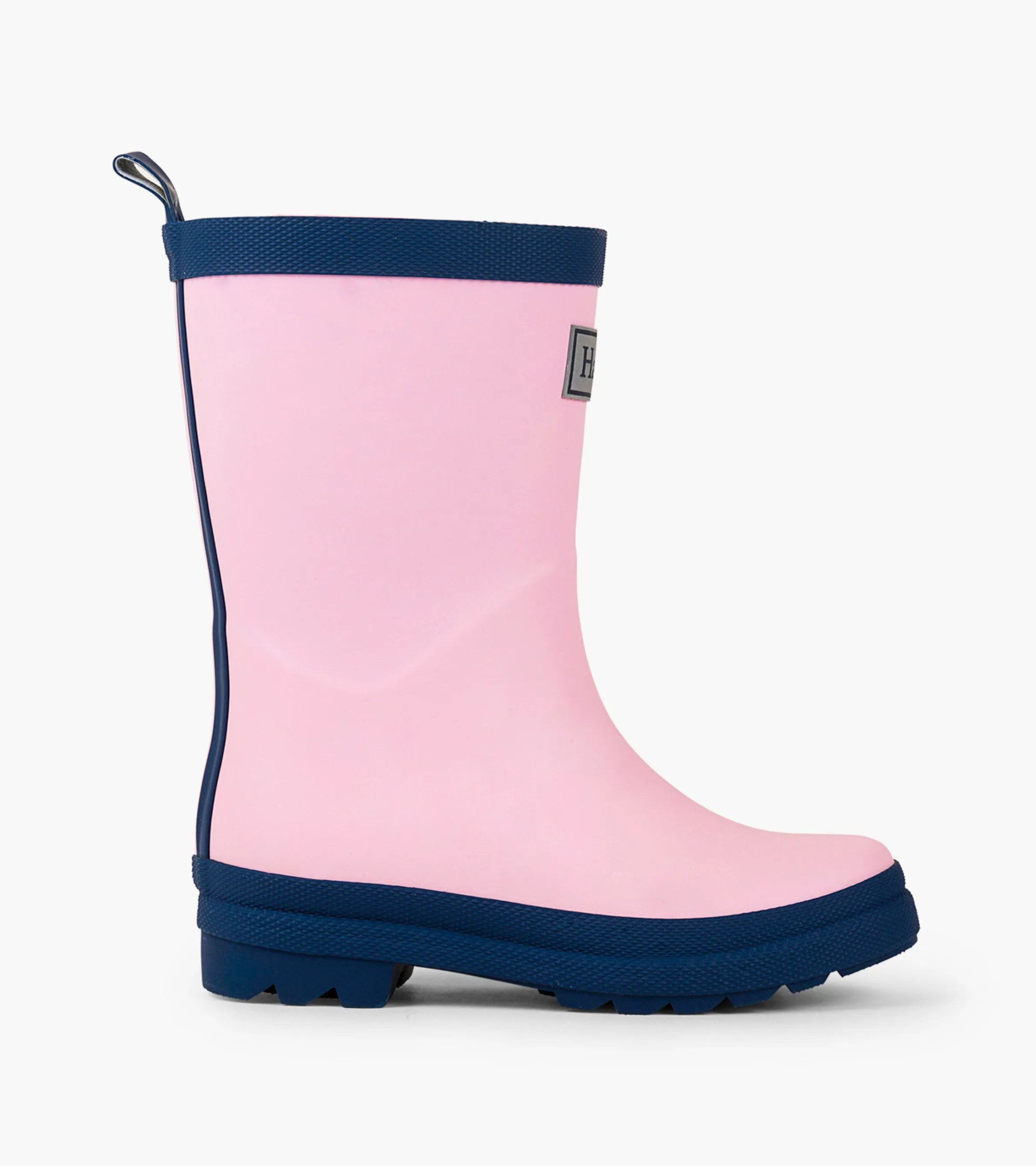 Kids Pink & Navy Matte Rain Boots -Hatley