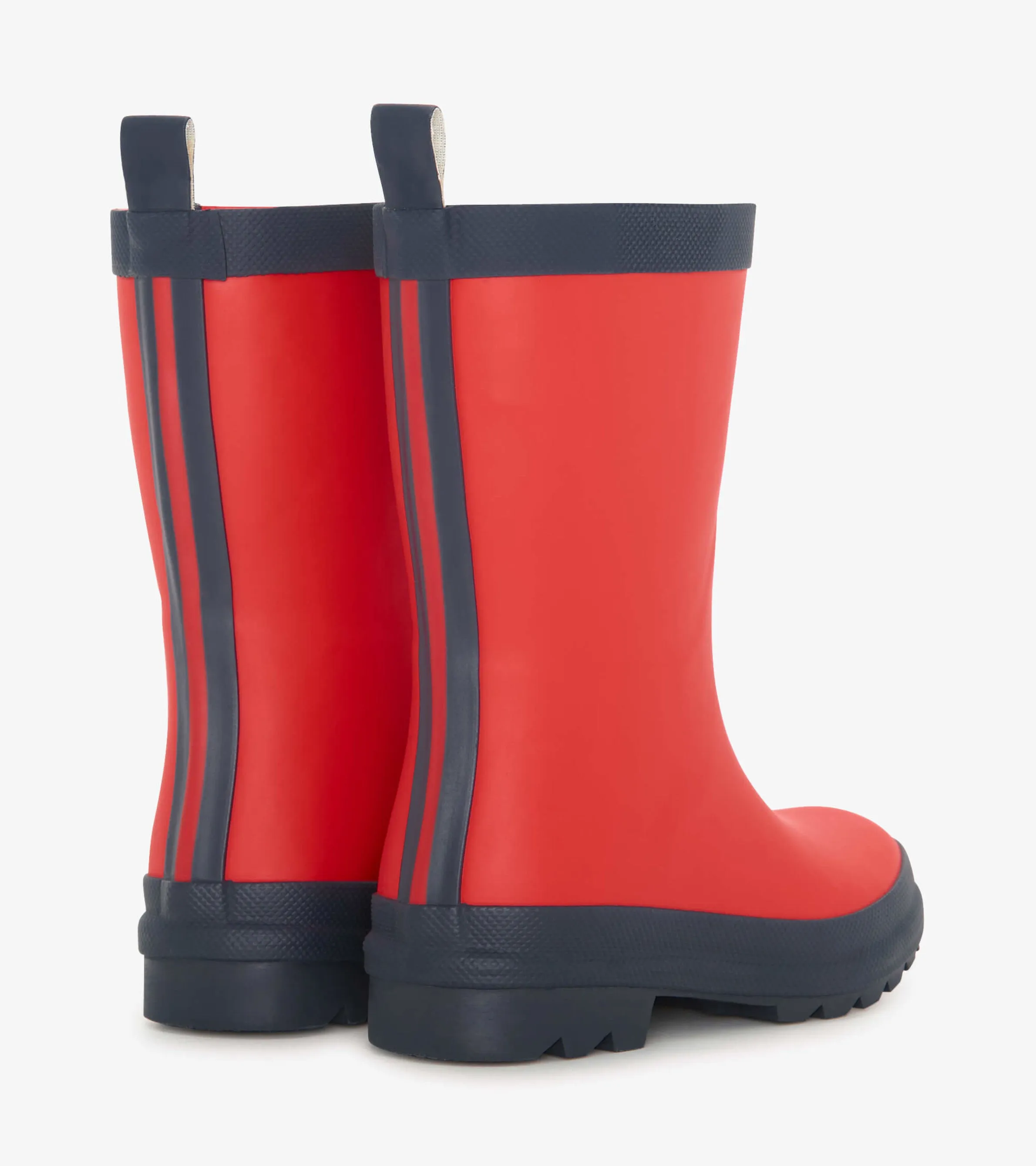 Kids Red & Navy Matte Rain Boots -Hatley
