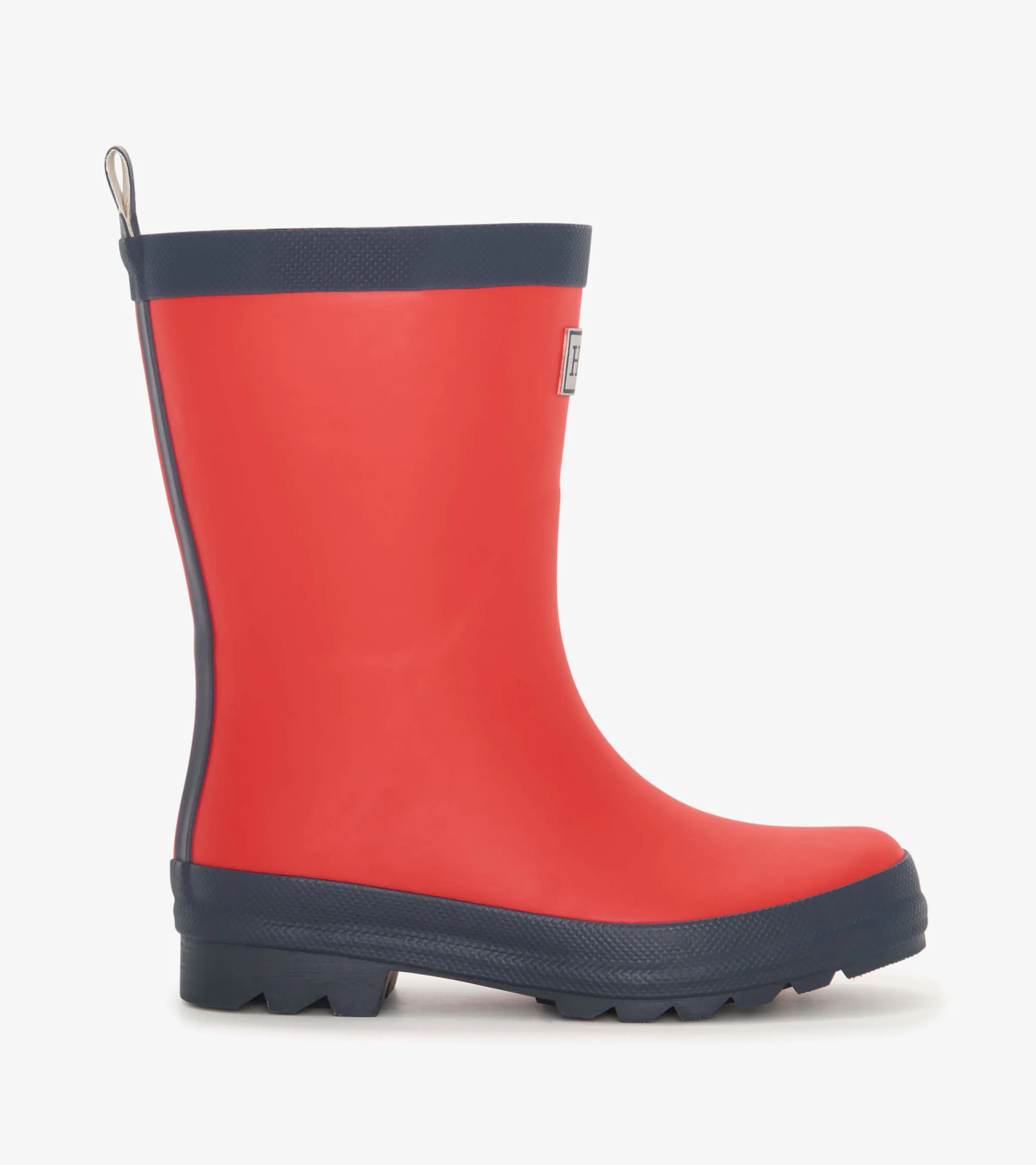 Kids Red & Navy Matte Rain Boots -Hatley