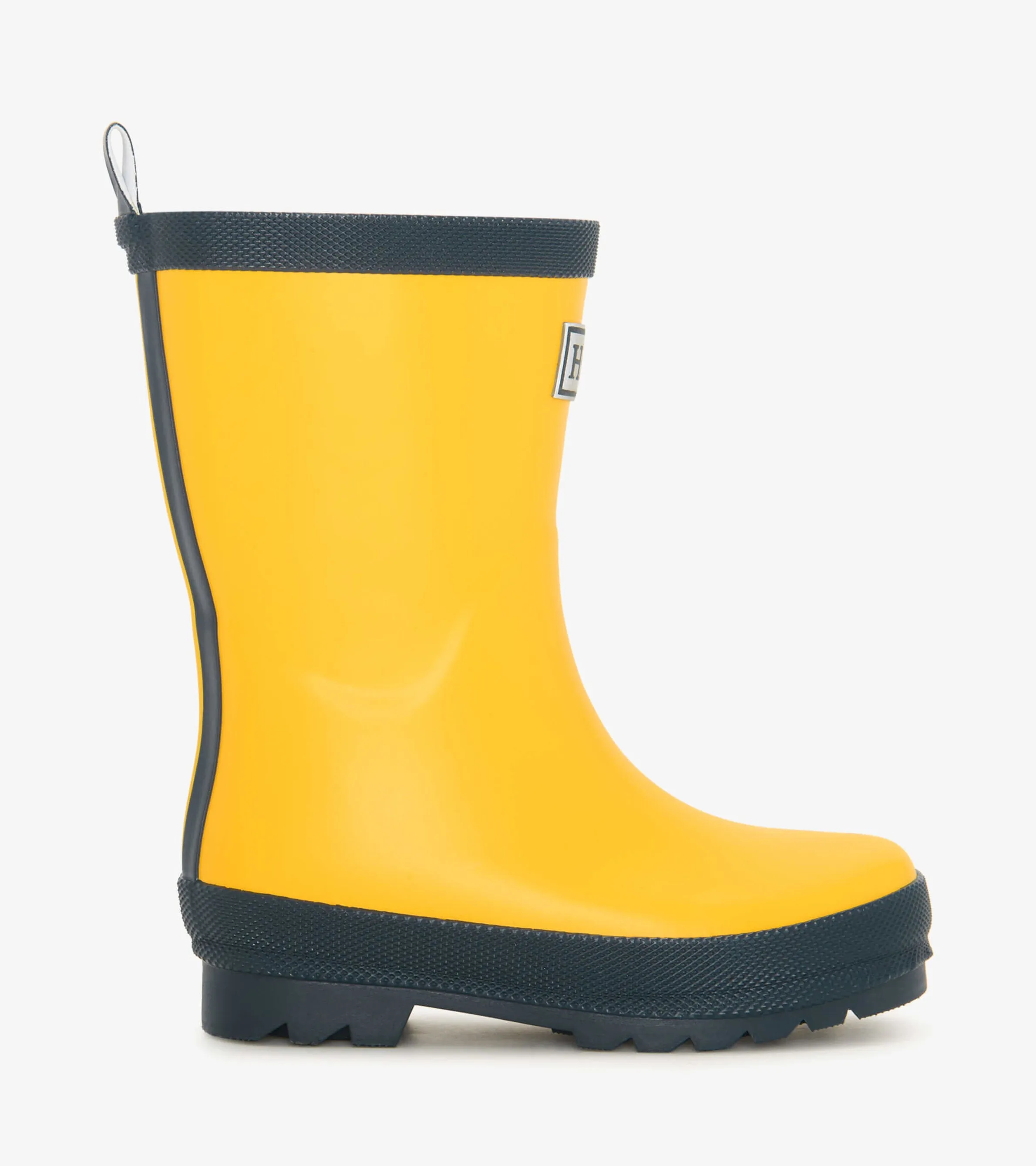 Kids Yellow & Navy Matte Rain Boots -Hatley