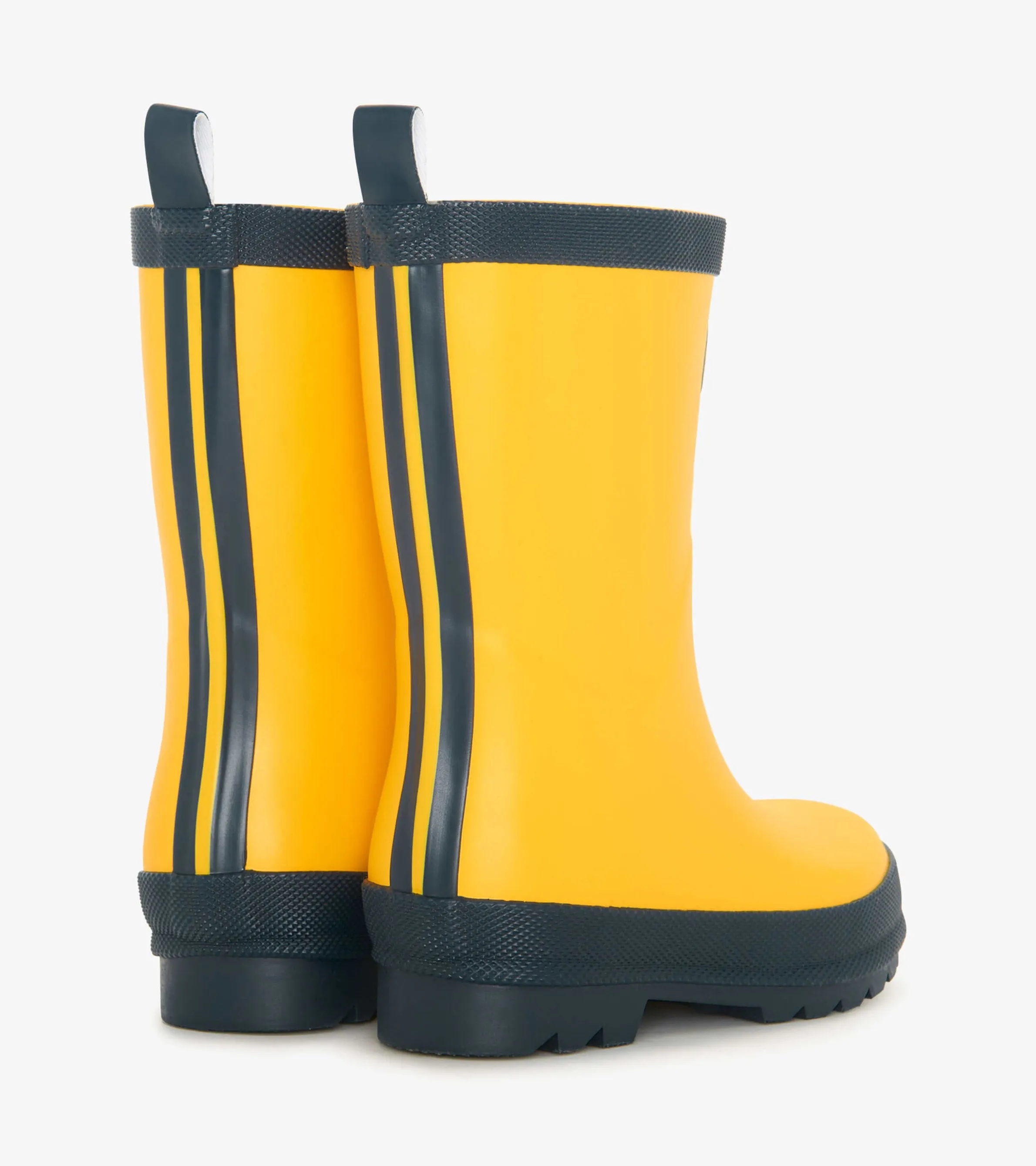 Kids Yellow & Navy Matte Rain Boots -Hatley