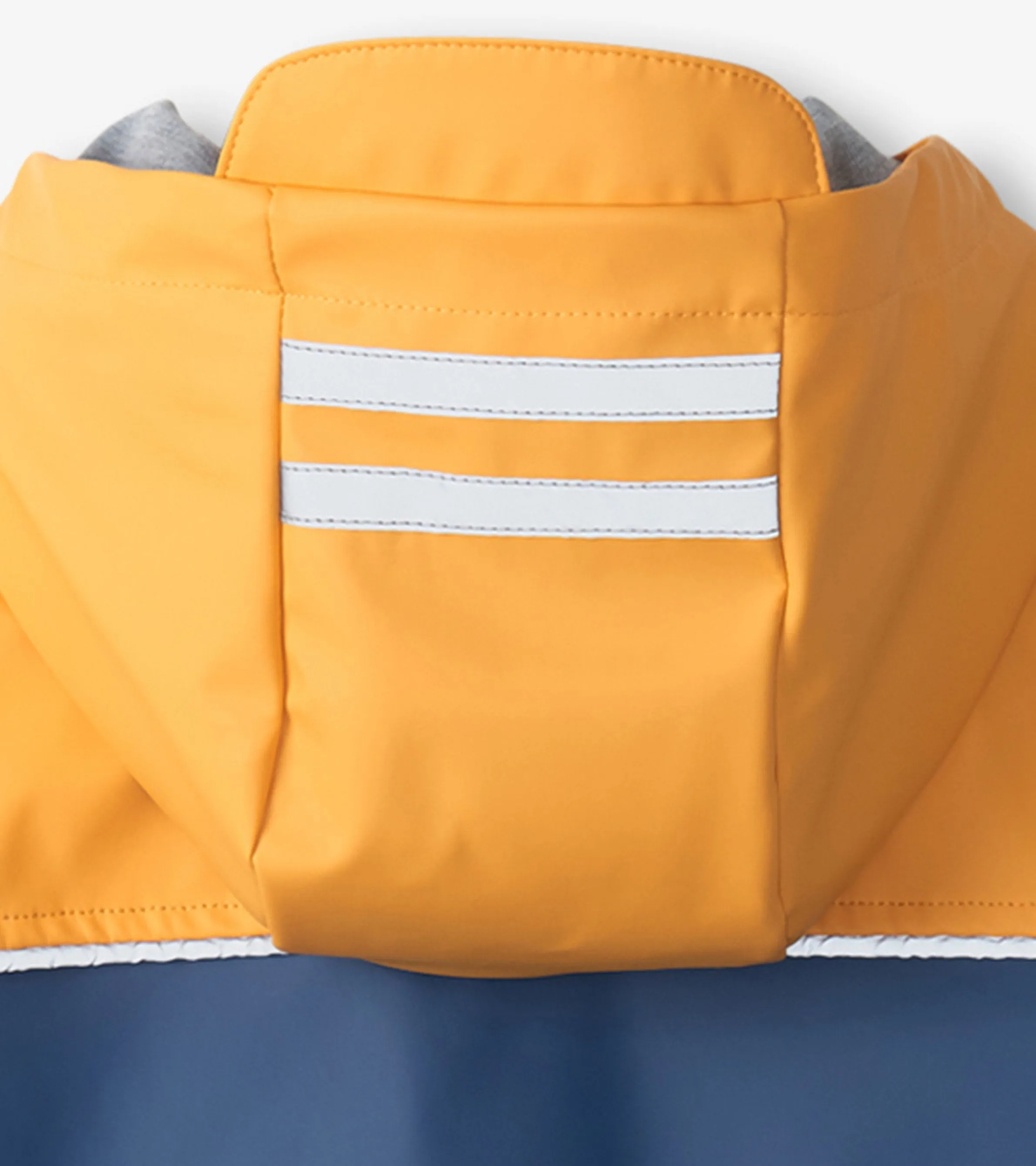 Kids Yellow & Navy Zip-Up Rain Jacket -Hatley