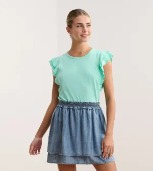 Layered Sleeve Tank - Turquoise -Hatley