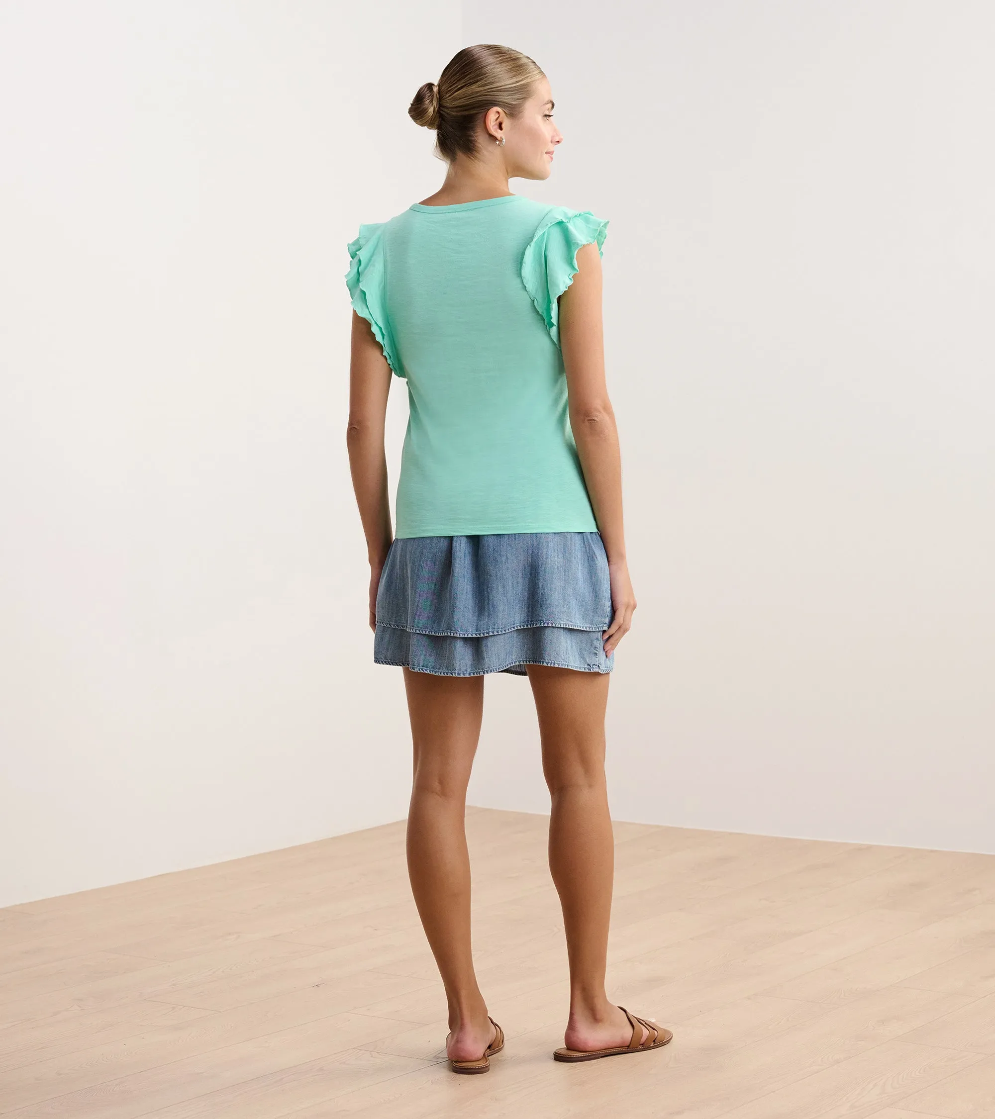 Layered Sleeve Tank - Turquoise -Hatley