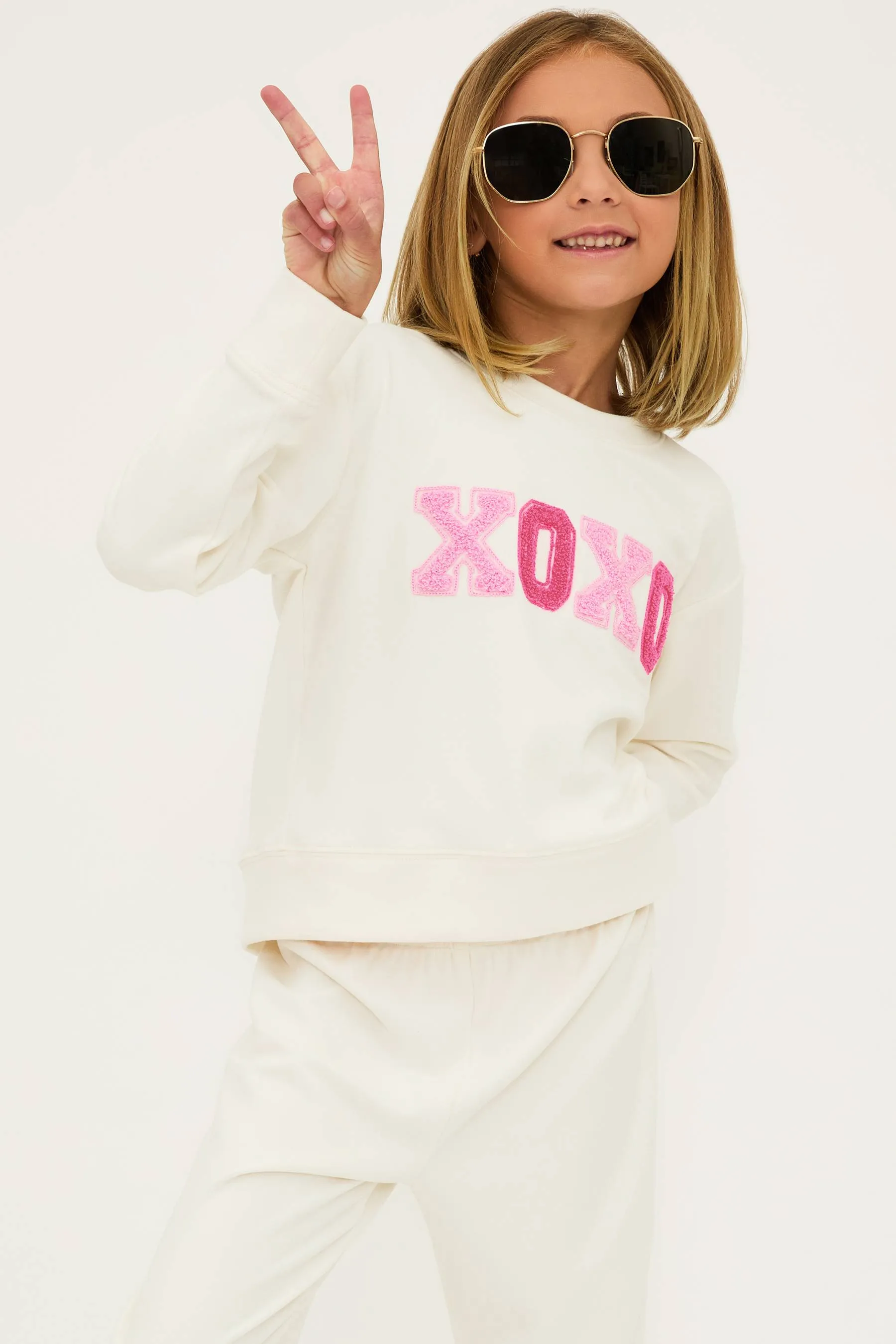 Little Cassia Top Heart Cream Beach Riot