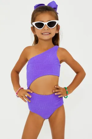 Little Celine One Piece Ultra Violet Terry Beach Riot