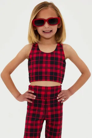 Little Clementine Top Merry Plaid Beach Riot