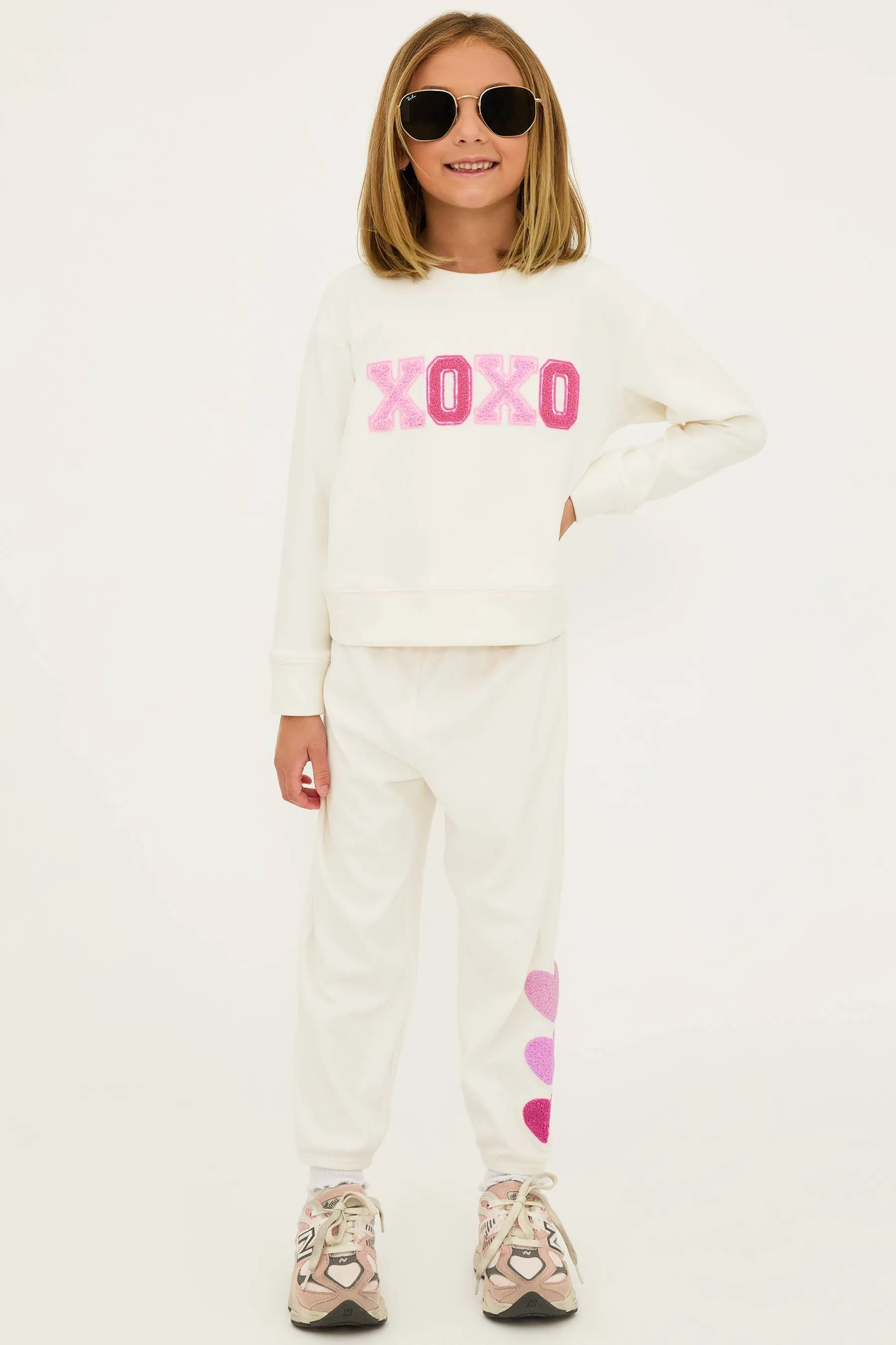 Little Georgie Pant Heart Cream Beach Riot