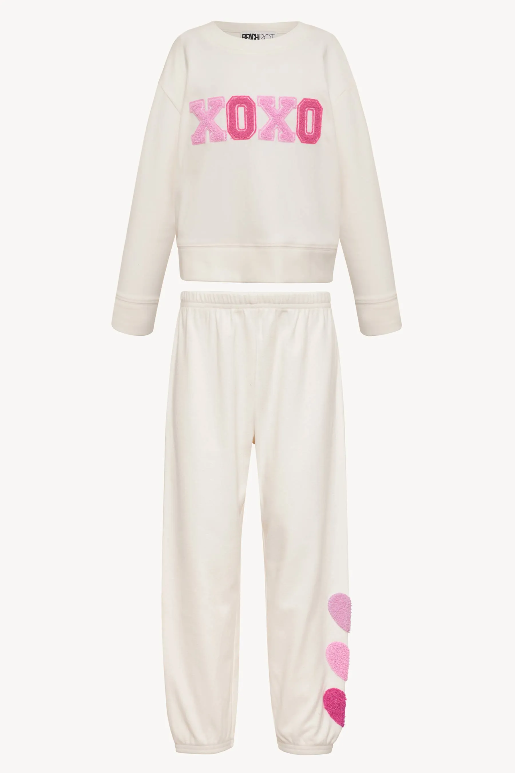 Little Georgie Pant Heart Cream Beach Riot