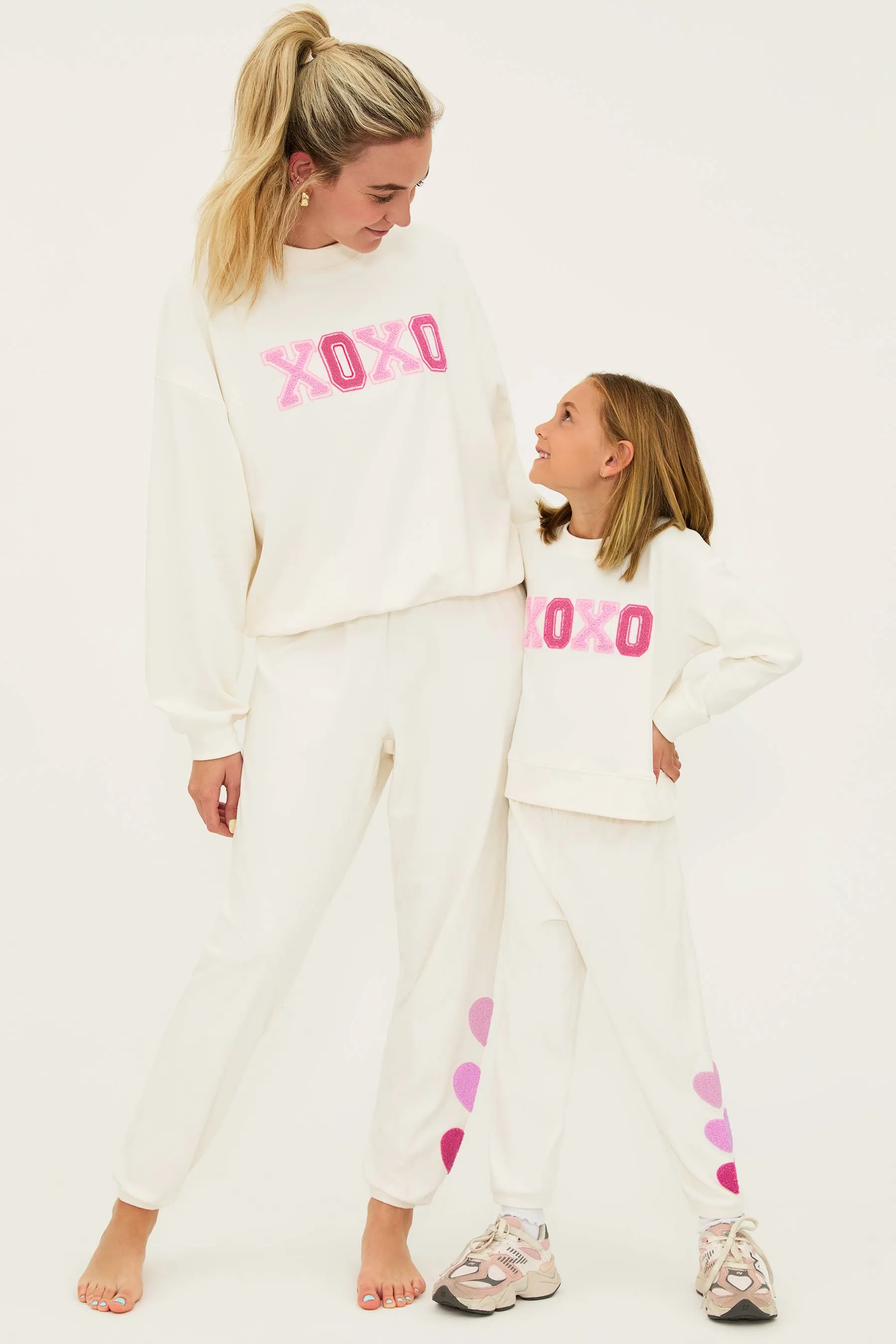 Little Georgie Pant Heart Cream Beach Riot