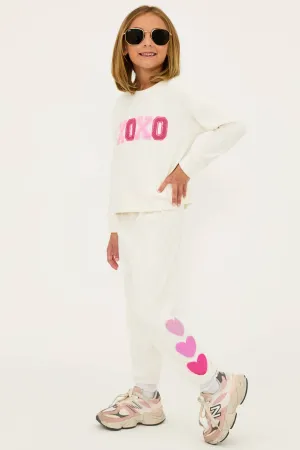 Little Georgie Pant Heart Cream Beach Riot
