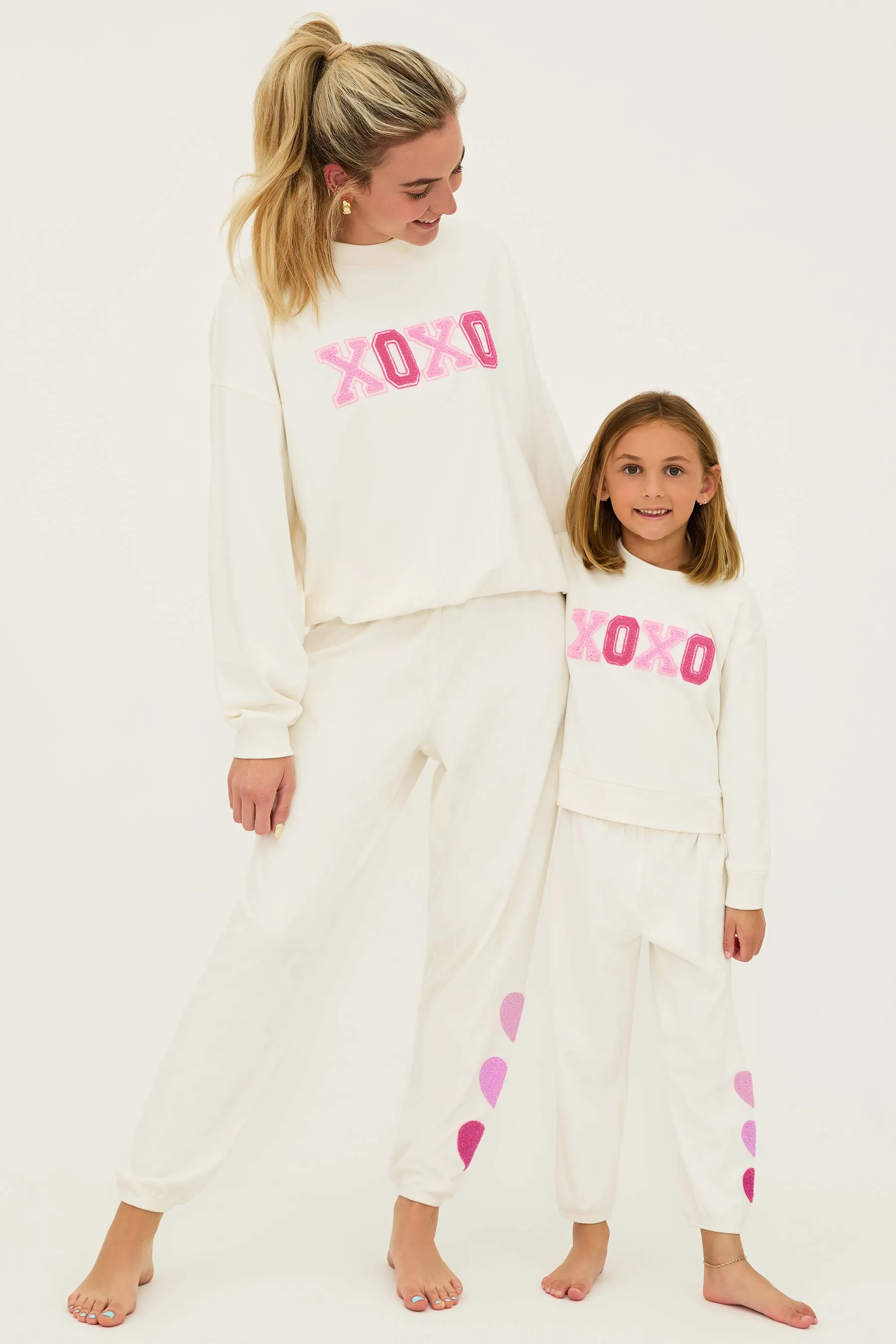 Little Georgie Pant Heart Cream Beach Riot