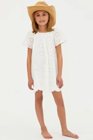 Little Ollie Dress White Magnolia Eyelet Beach Riot