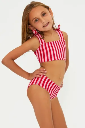 Little Stella & Janie Set Candy Cane Stripe Terry Beach Riot
