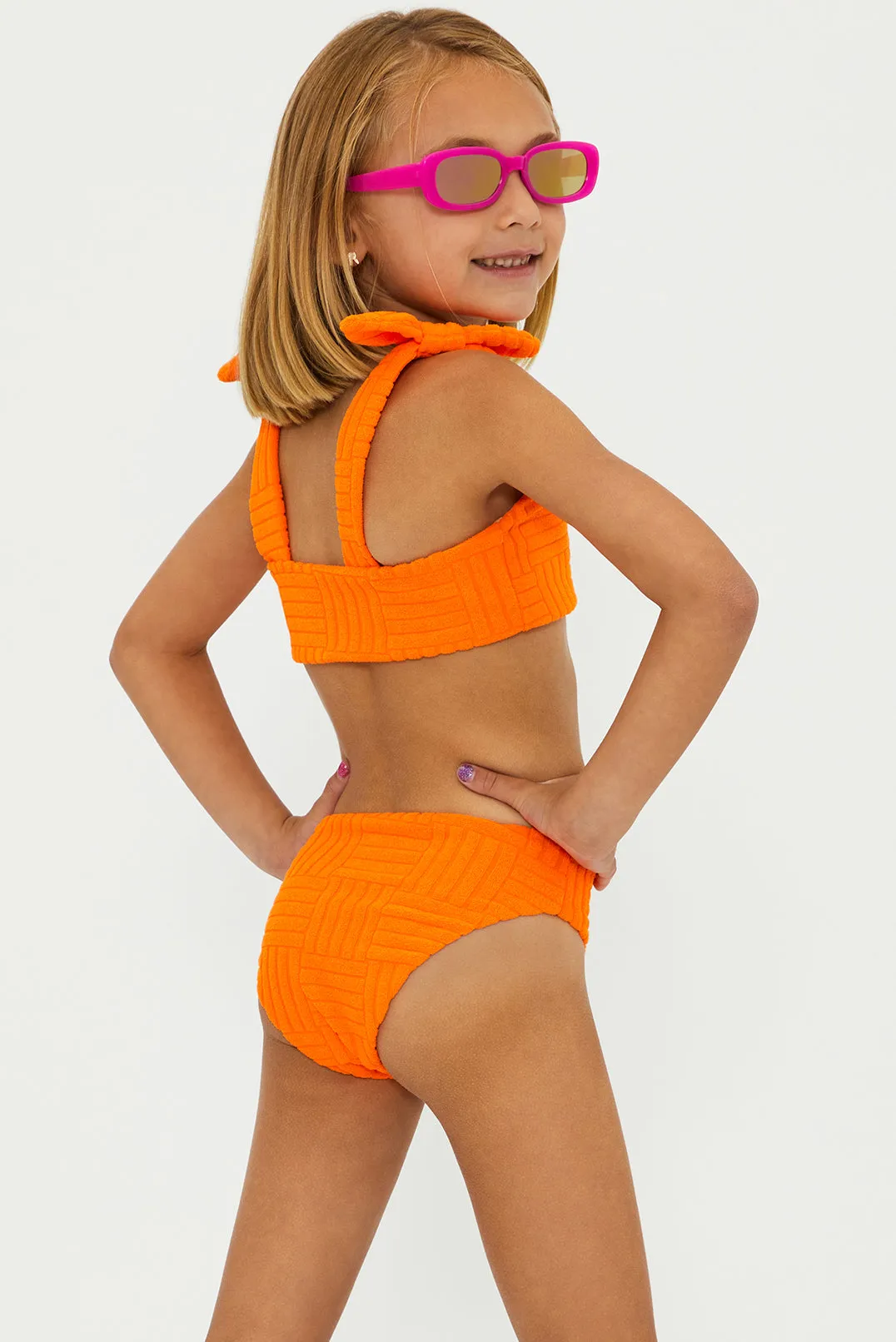 Little Stella Two Piece Blood Orange Terry Beach Riot